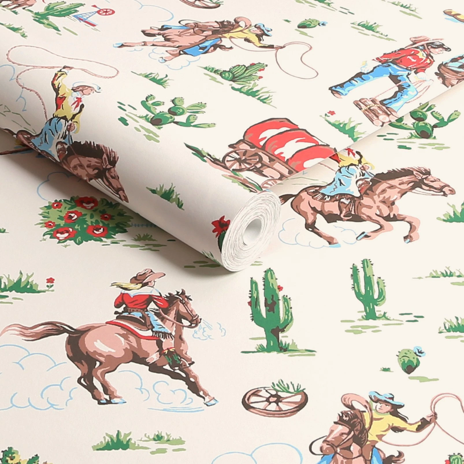 Cath Kidston Cowgirls Wallpaper - 125533_ROLLSHOT_COWGIRLS MULTI_01.jpg