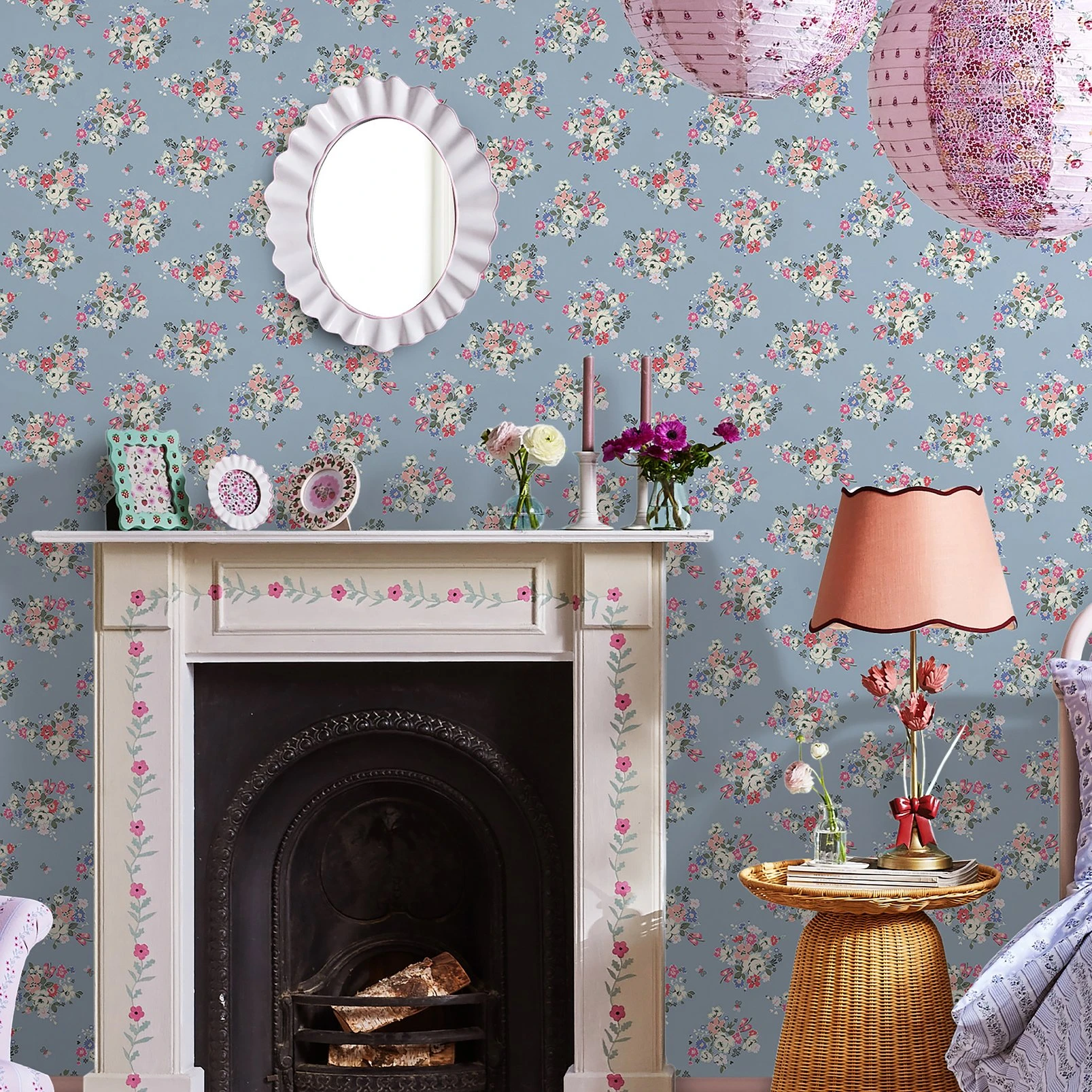 Cath Kidston Clifton Floral Blue Wallpaper - 125507_ROOMSET_CLIFTON FLORAL BLUE_01.jpg