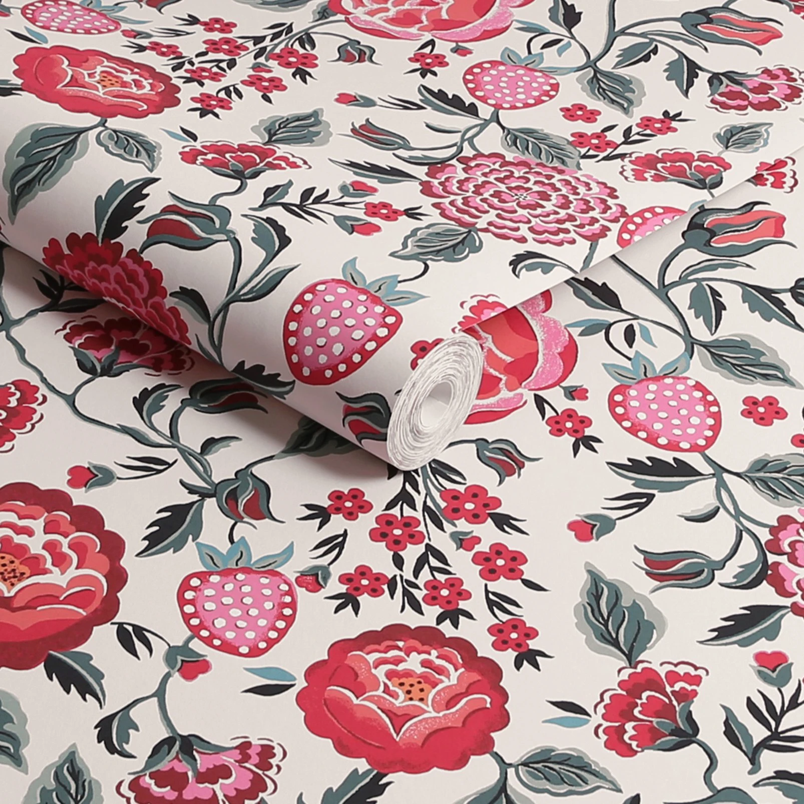 Cath Kidston Strawberry Garden Rose Wallpaper - 125497_ROLLSHOT_STRAWBERRY GARDEN ROSE_01.jpg