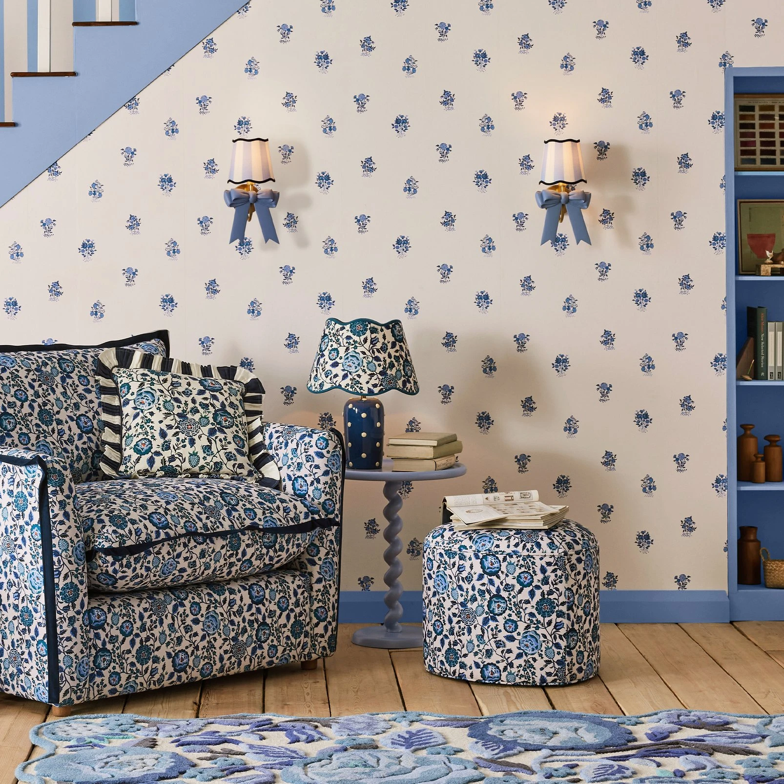 Cath Kidston Kingdom Posey Blue Wallpaper - 125529_ROOMSET_KINGDOM POSEY BLUE_01.jpg