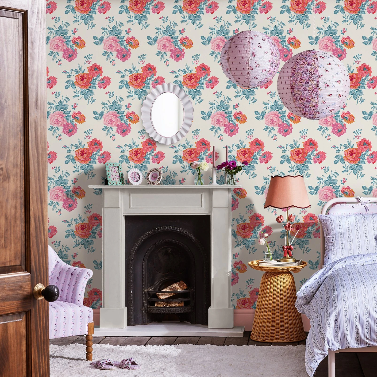 Cath Kidston Archive Rose Blue & Pink Wallpaper - 125495_ROOMSET_ARCHIVE ROSE BLUE & PINK_01.jpg