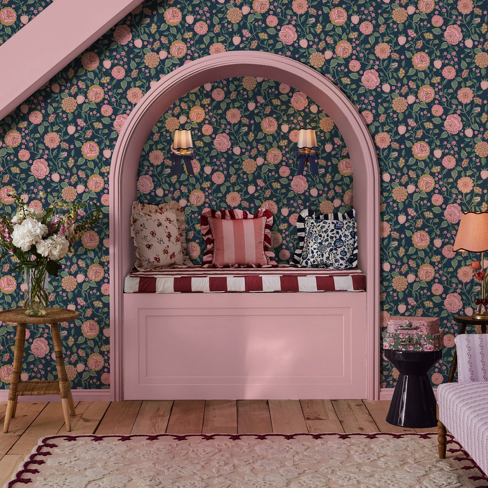 Cath Kidston Strawberry Garden Navy Wallpaper - 125500_ROOMSET_STRAWBERRY GARDEN NAVY_01.jpg