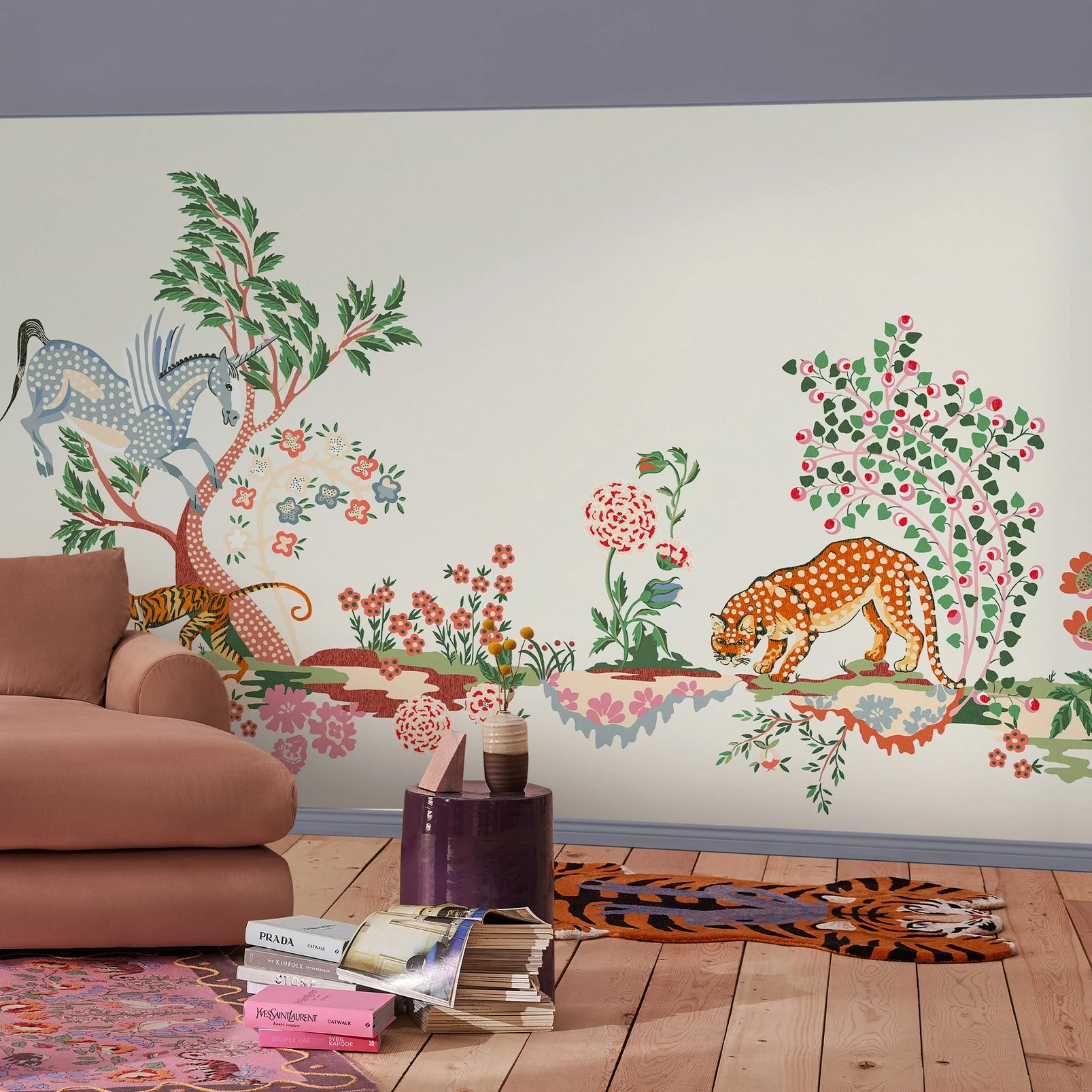 Painted Kingdom Cream Bespoke Mural - 127736_ROOMSET_PAINTED KINGDOM CREAM MURAL_01.jpg
