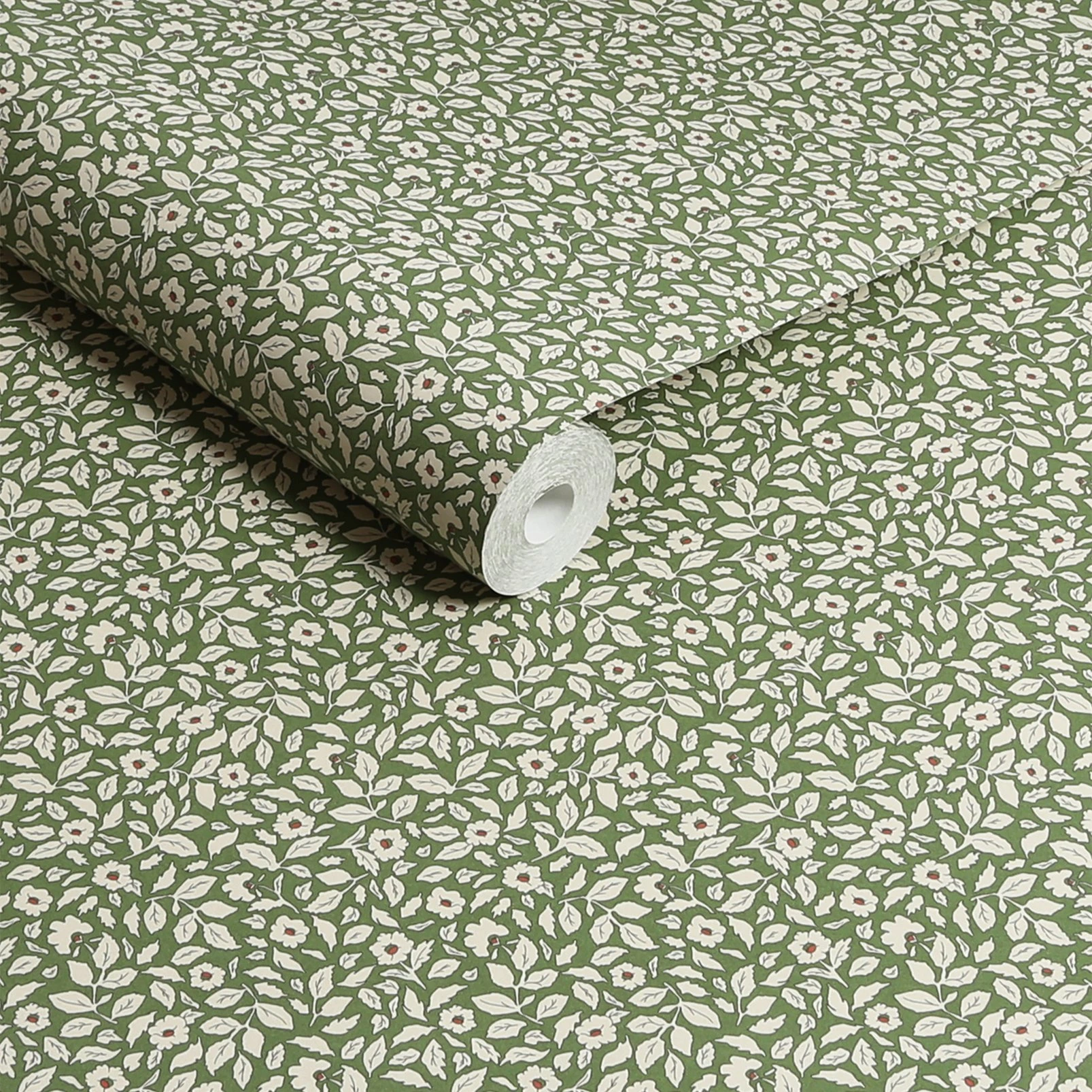 Joules Ditsy Floral Green Wallpaper - 128914_ROLLSHOT_DITSY FLORAL PRINT GREEN_01.jpg
