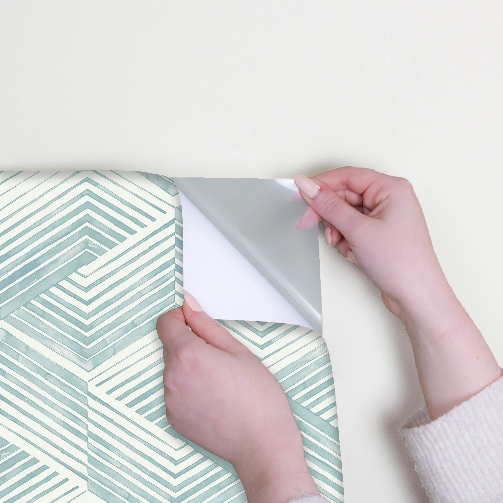 Nicole Miller Geo Movement Peel & Stick Chambray Wallpaper - 127447_DETAIL_GEO MOVEMENT CHAMBRAY_01.jpg