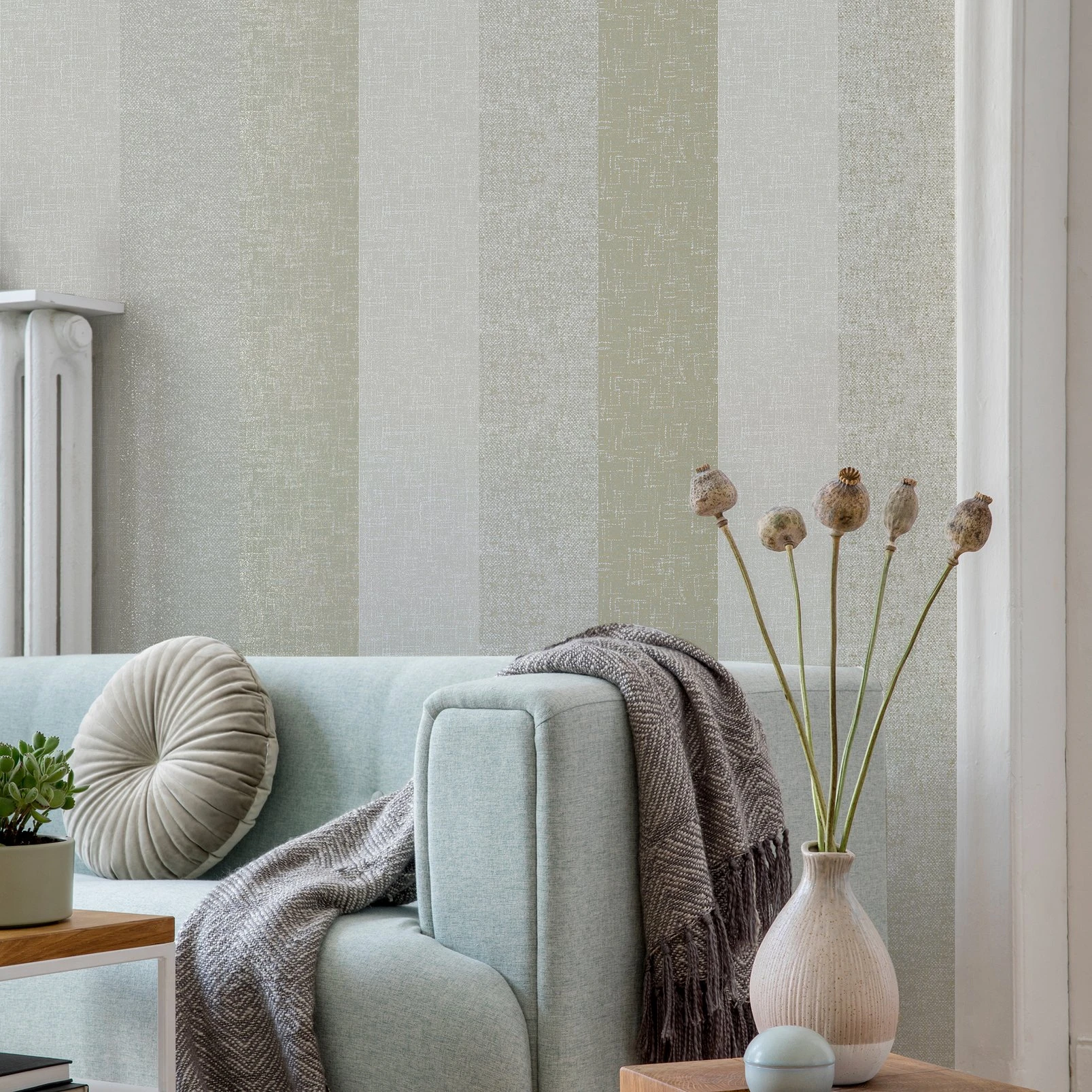 Meadow Stripe Sage & Gold Wallpaper - 128981_ROOMSET_MEADOW STRIPE SAGE GOLD_01.jpg