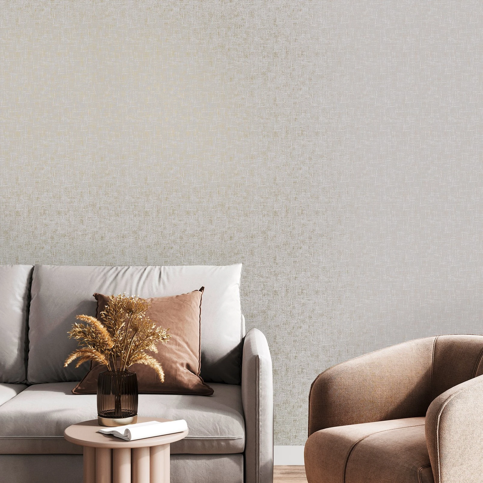 Midas Texture Grey & Gold Wallpaper - 128160_ROOMSET_MIDAS TEXTURE GREY GOLD_01.jpg