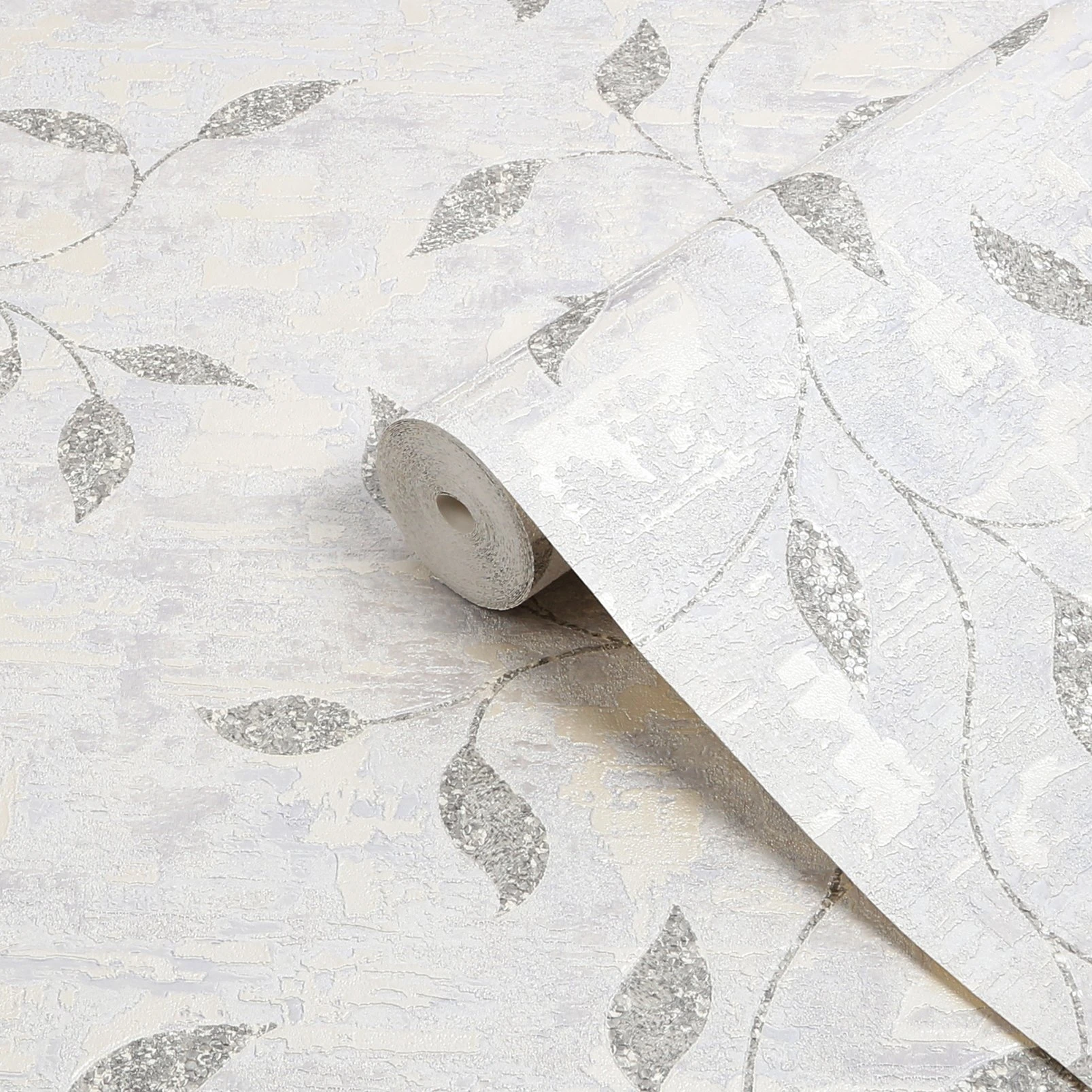 Ornamental Leaf Silver Wallpaper - 128811_ROLLSHOT_ORNAMENTAL LEAF SILVER_02.jpg