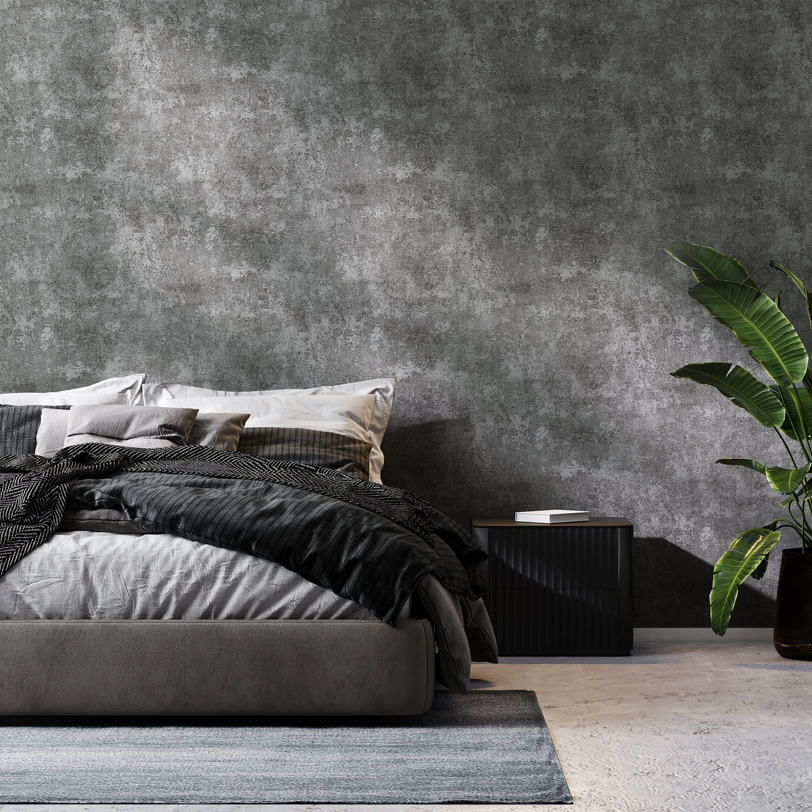 Urban Concrete Grey Wallpaper - 128778_ROOMSET_URBAN CONCRETE GREY_02.jpg