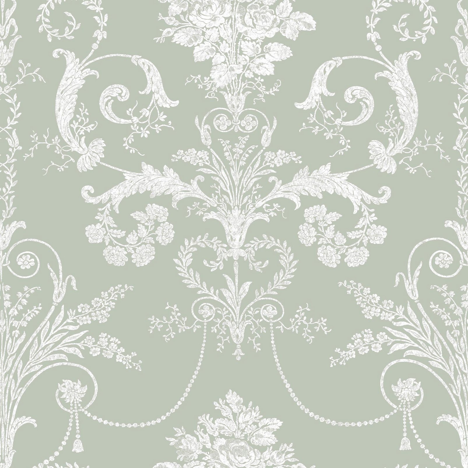 Laura Ashley Josette Sage Green Wallpaper - 130114_TILE_JOSETTE SAGE GREEN_01.jpg
