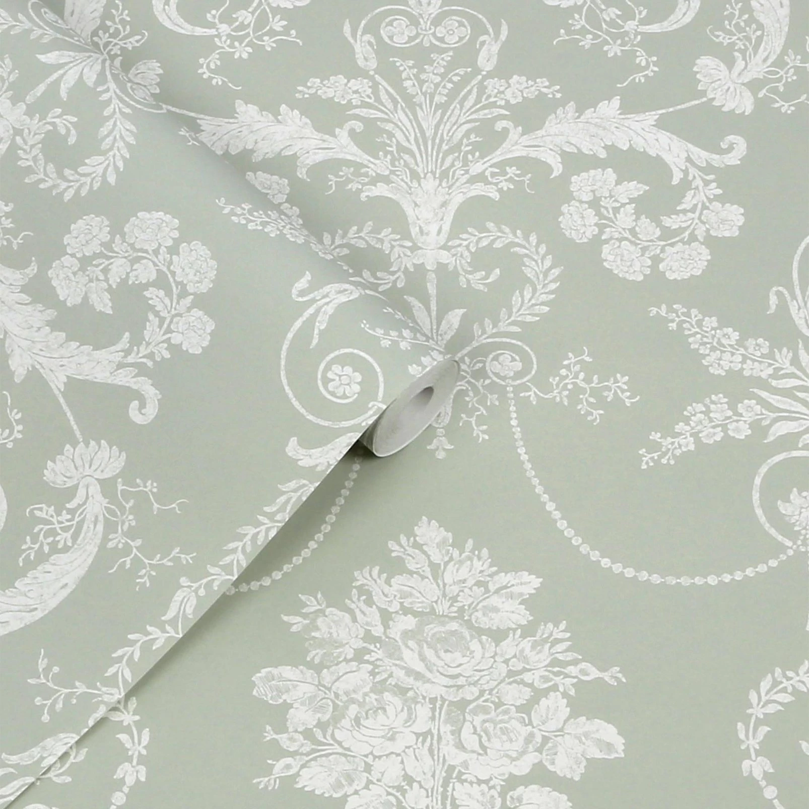 Laura Ashley Josette Sage Green Wallpaper - 130114_ROLLSHOT_JOSETTE SAGE GREEN_01.jpg