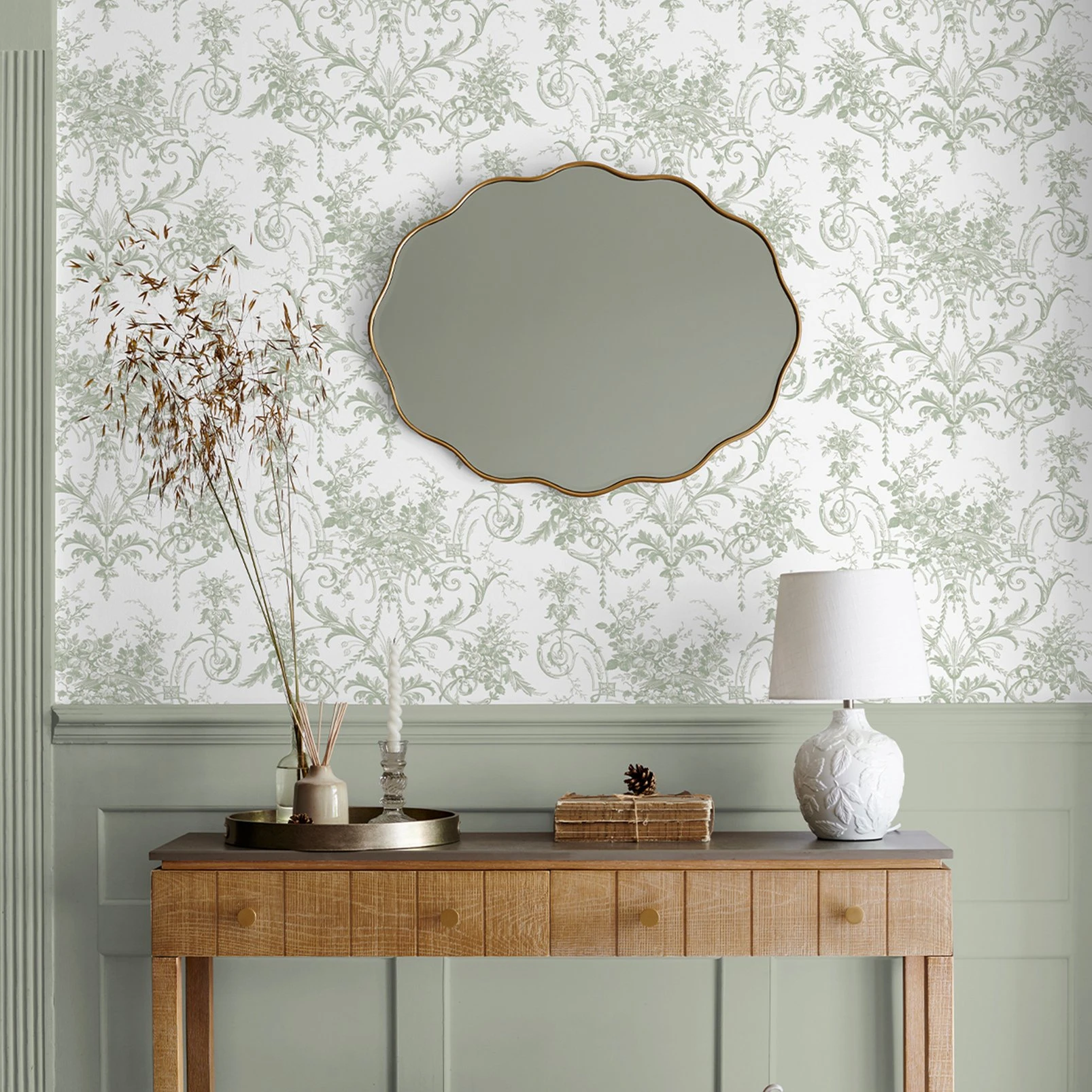 Laura Ashley Tuileries Sage Green Wallpaper - 130112_ROOMSET_TUILIERIES SAGE GREEN_01.jpg