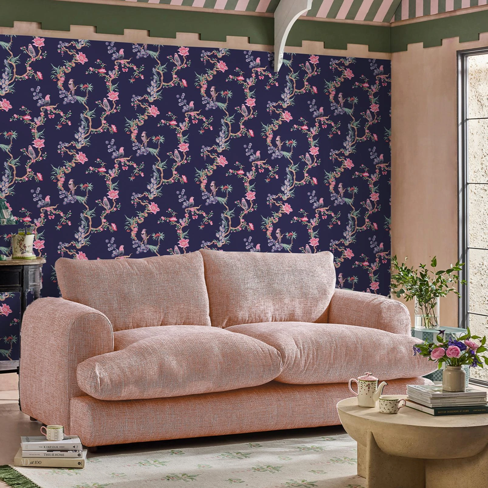 Cath Kidston Birds & Berries Navy Wallpaper - 131427_ROOMSET_BIRDS AND BERRIES NAVY_02.jpg