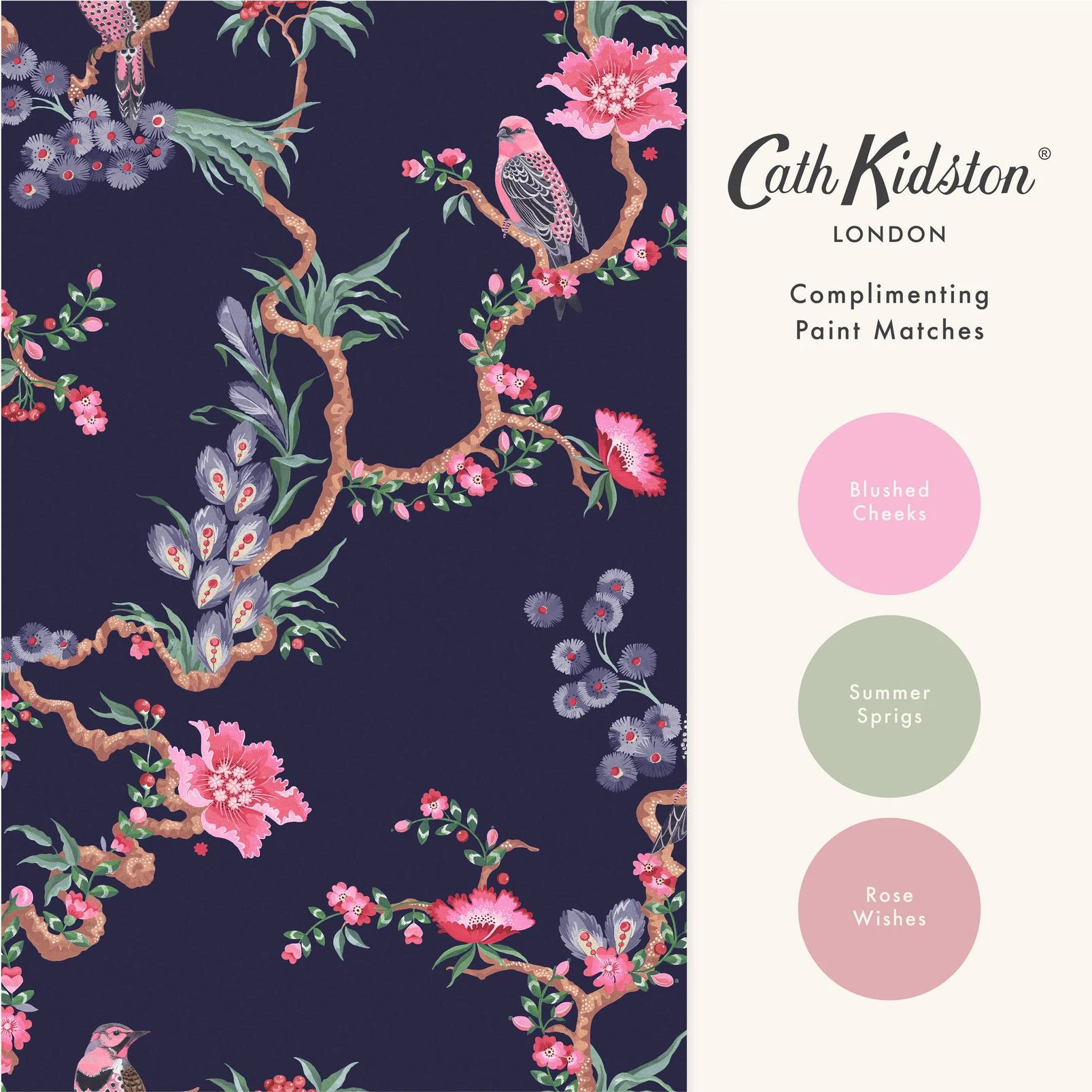 Cath Kidston Birds & Berries Navy Wallpaper - 131427_FLATLAY_BIRDS AND BERRIES NAVY_01.jpg