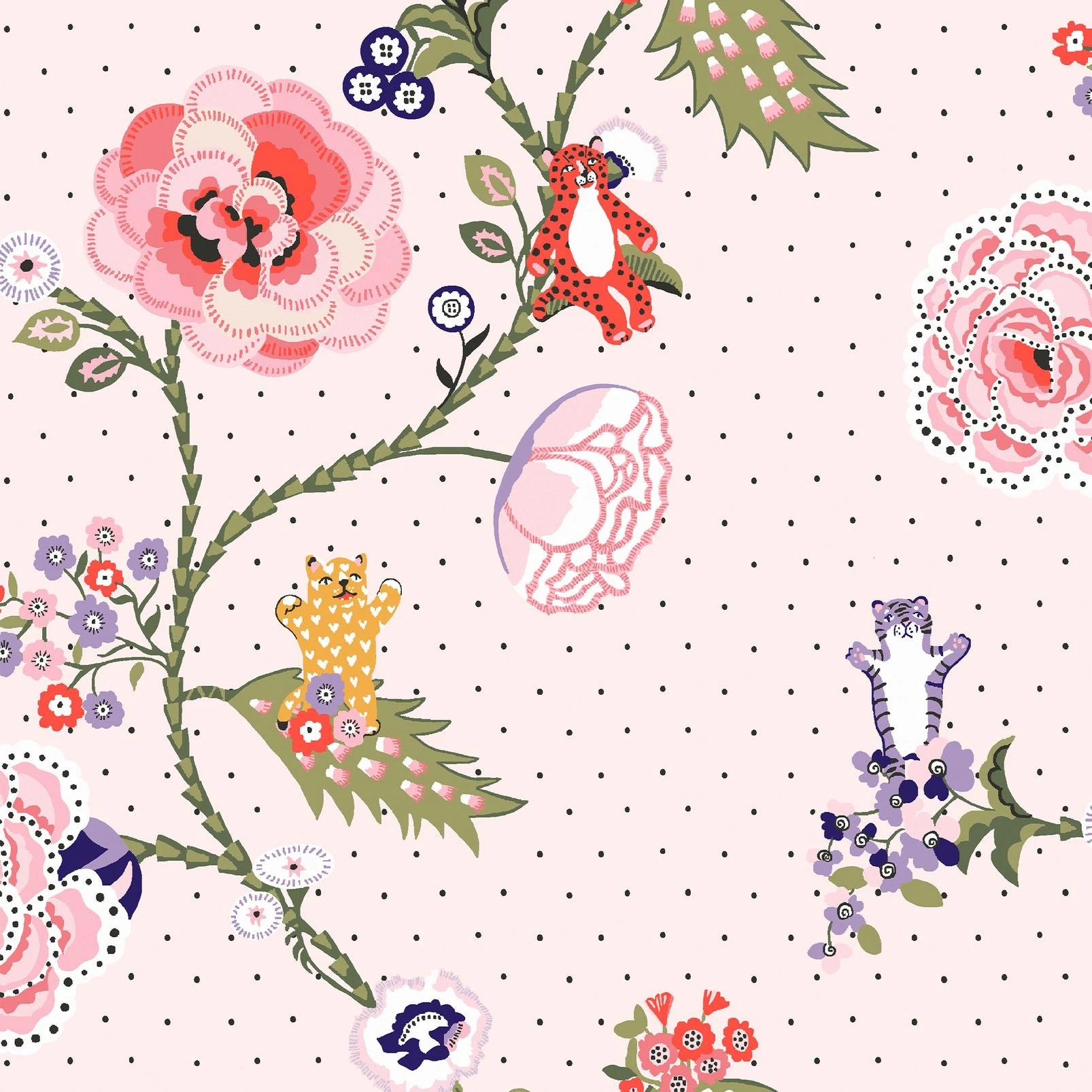 Cath Kidston Catnip Pink Wallpaper - 131432_TILE_CATNIP PINK_01.jpg