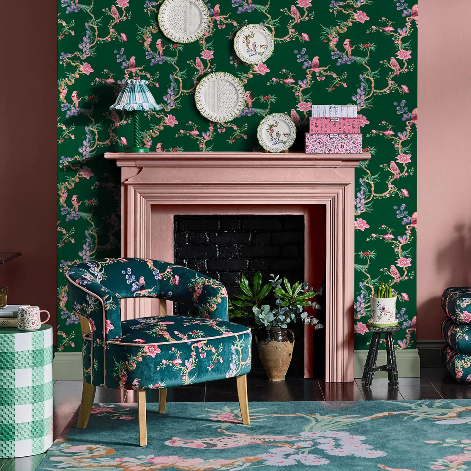 Cath Kidston Birds & Berries Emerald Wallpaper - 131428_ROOMSET_BIRDS AND BERRIES EMERALD_01.jpg
