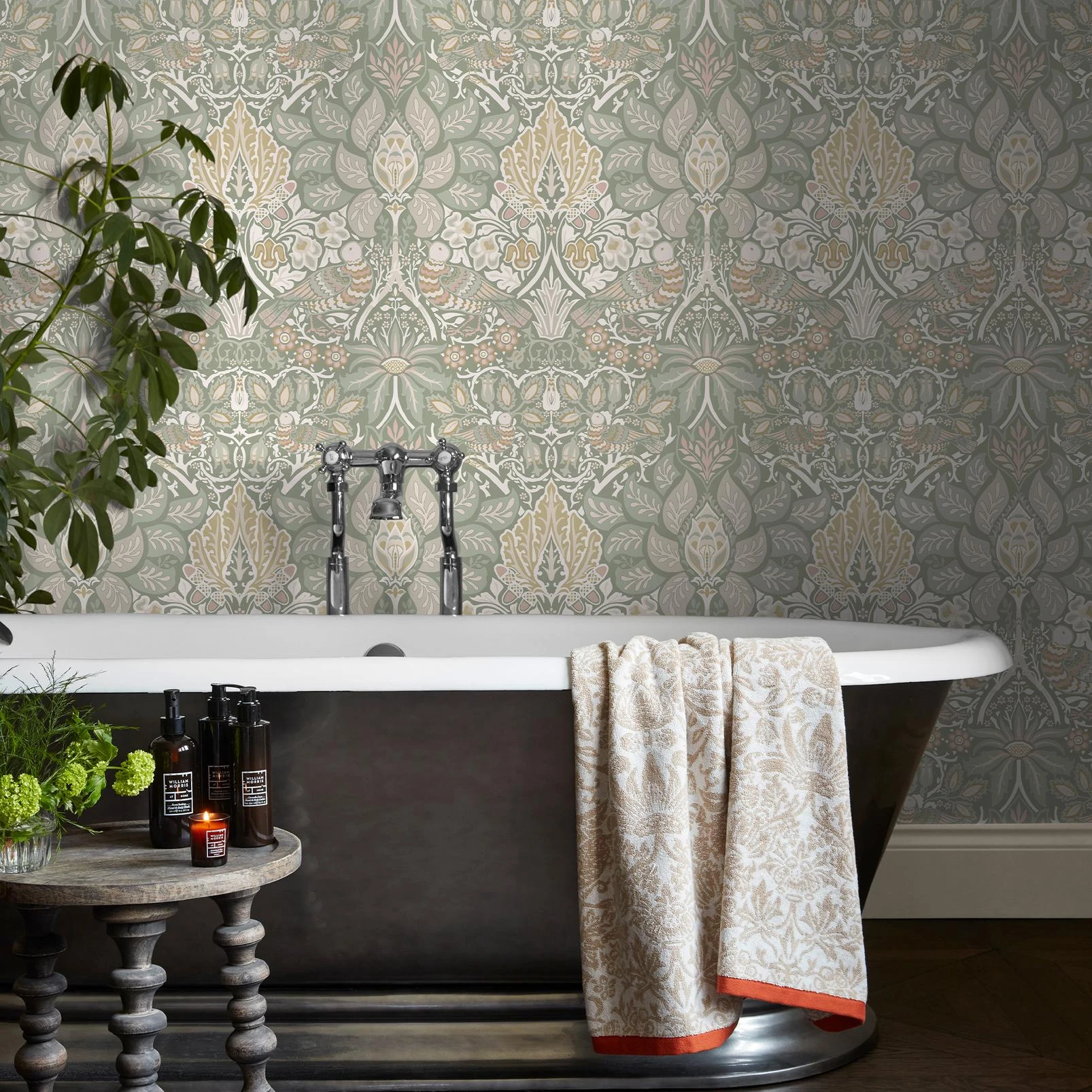 Dove & Rose Spring Garden Wallpaper - 140482_ROOMSET_DOVE & ROSE SPRING GARDEN_01.jpg