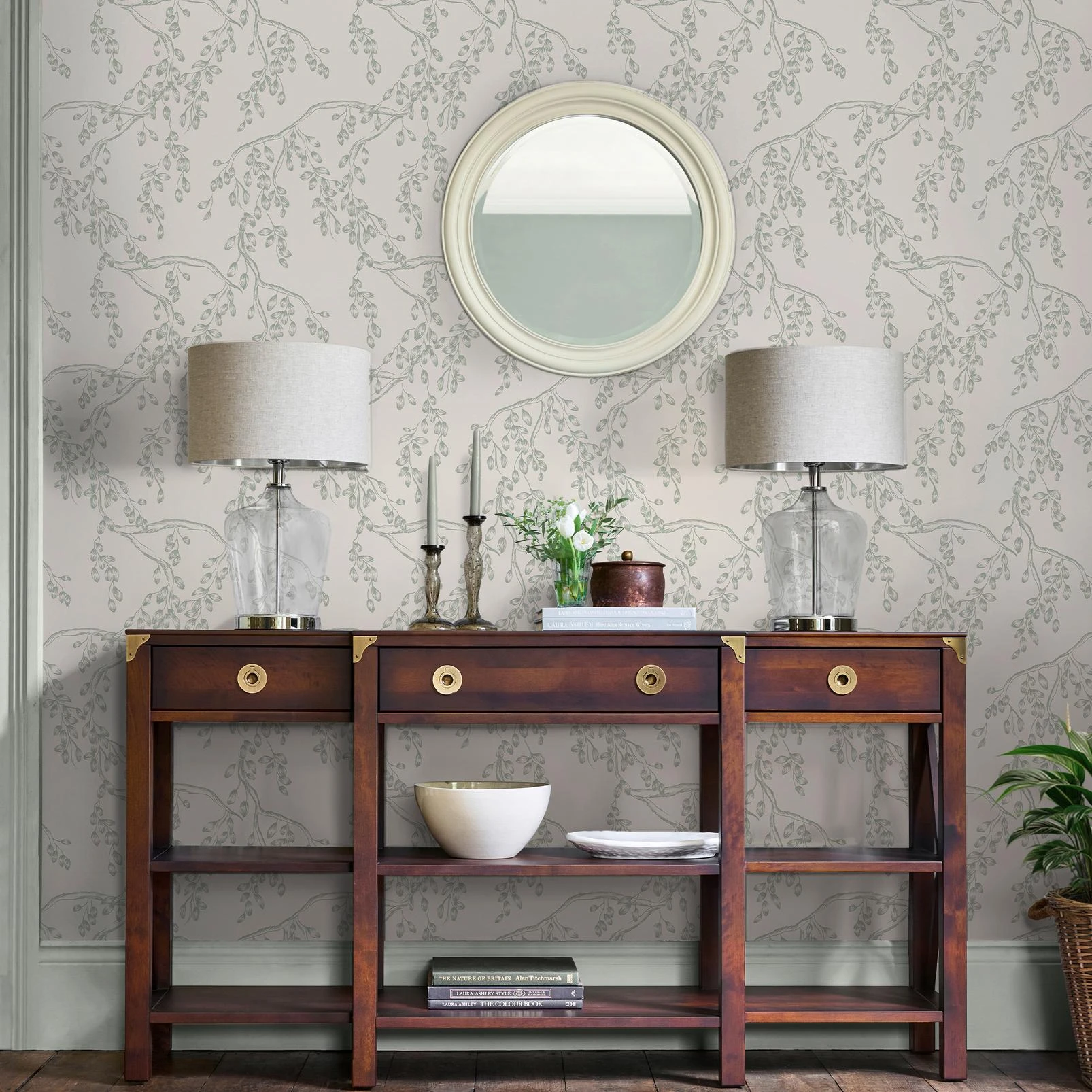 Laura Ashley Rainham Willow Sage Wallpaper - 140333_ROOMSET_RAINHAM WILLOW SAGE_01.jpg