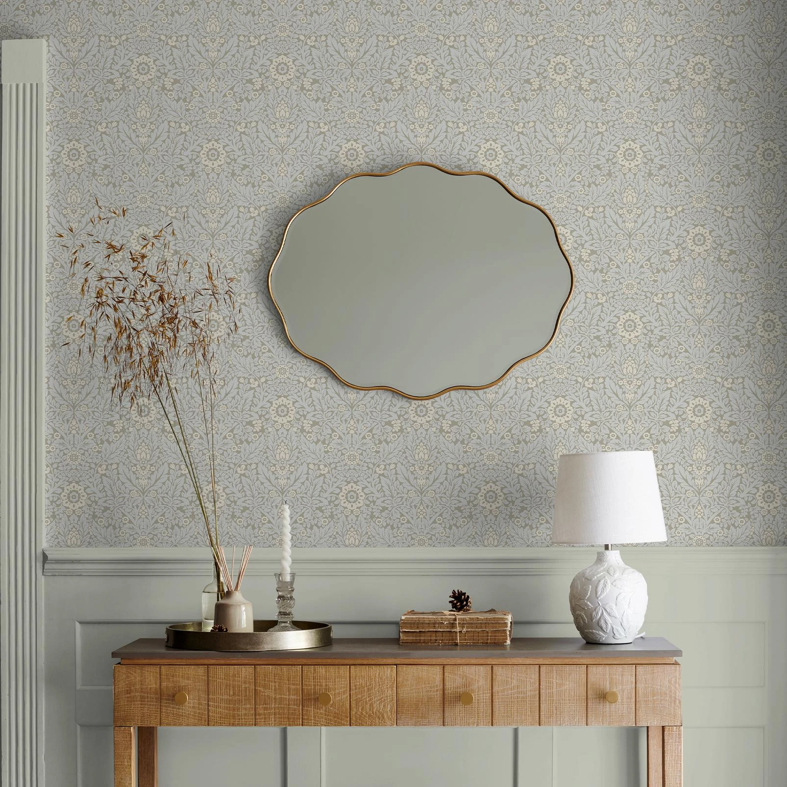 Laura Ashley Delamore Stone Grey Wallpaper - 140322_ROOMSET_DELAMORE STONE GREY_01.jpg