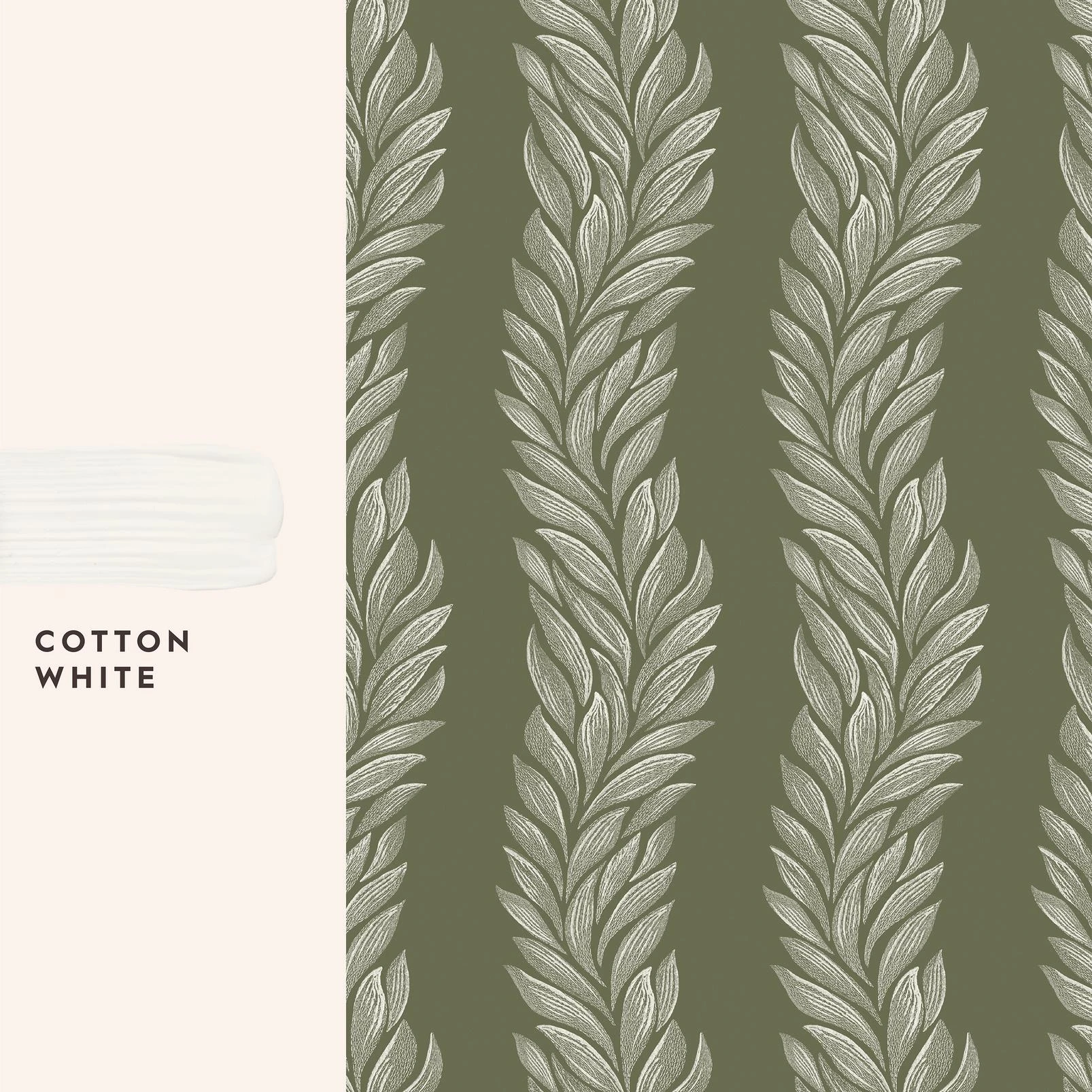 Laura Ashley Caulderton Leaves Olive Green Wallpaper - 140321_FLATLAY_ COULDERTON LEAVES OLIVE GREEN_01.jpg