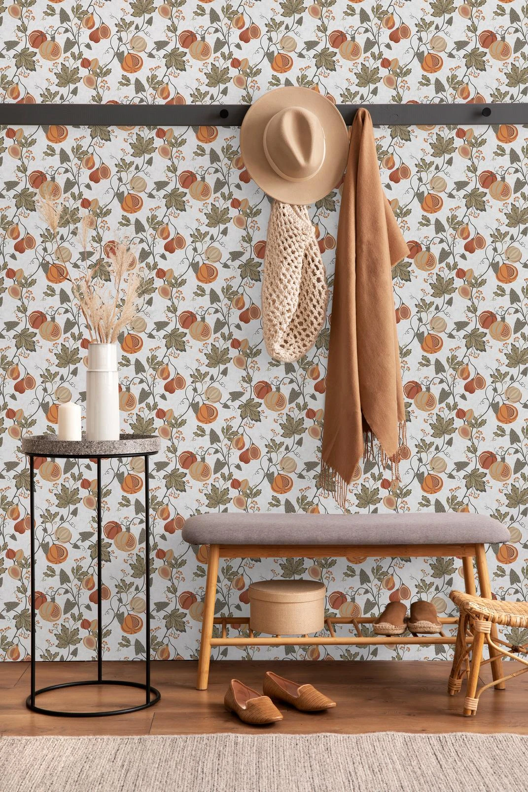 Transform Figgy Tree Orange Peel and Stick Wallpaper - 129642_ROOMSET_Figgy Tree Orange _02.jpg
