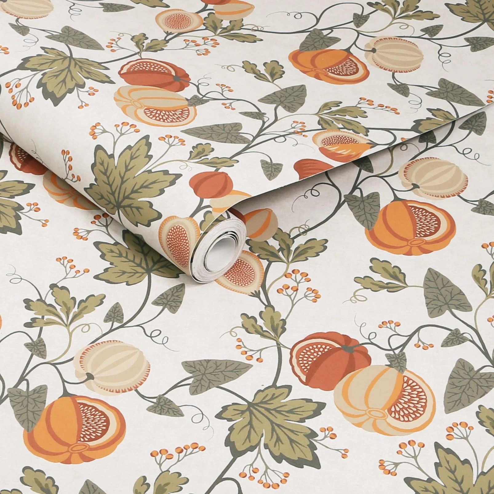Transform Figgy Tree Orange Peel and Stick Wallpaper - 129642_ROLLSHOT_Figgy Tree Orange _01.jpg