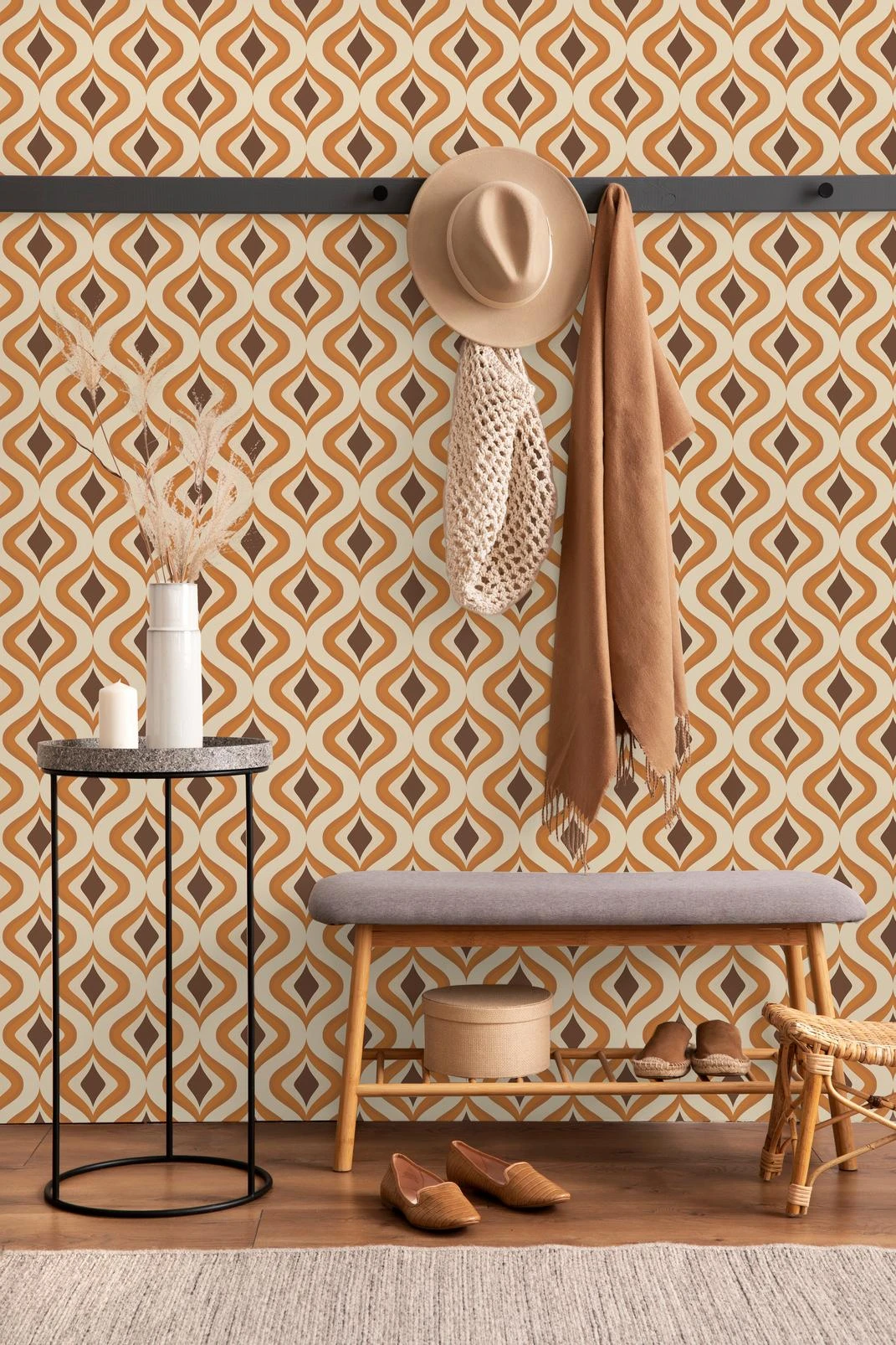 Transform Trippy Orange Peel and Stick Wallpaper - 129678_ROOMSET_trippy orange _02.jpg