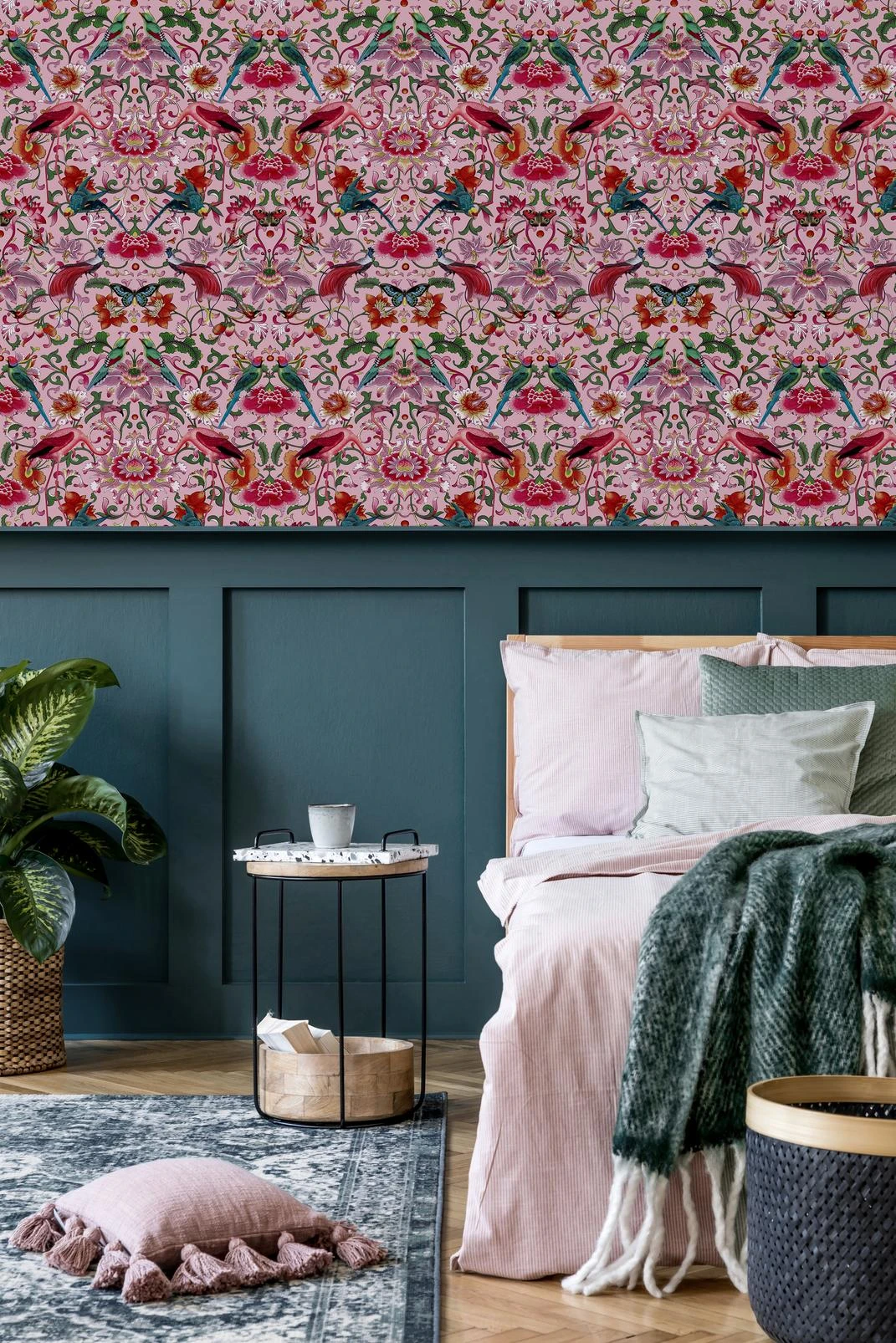 Transform Splendid Pink Peel and Stick Wallpaper - 129699_ROOMSET_Splendid Pink _01.jpg