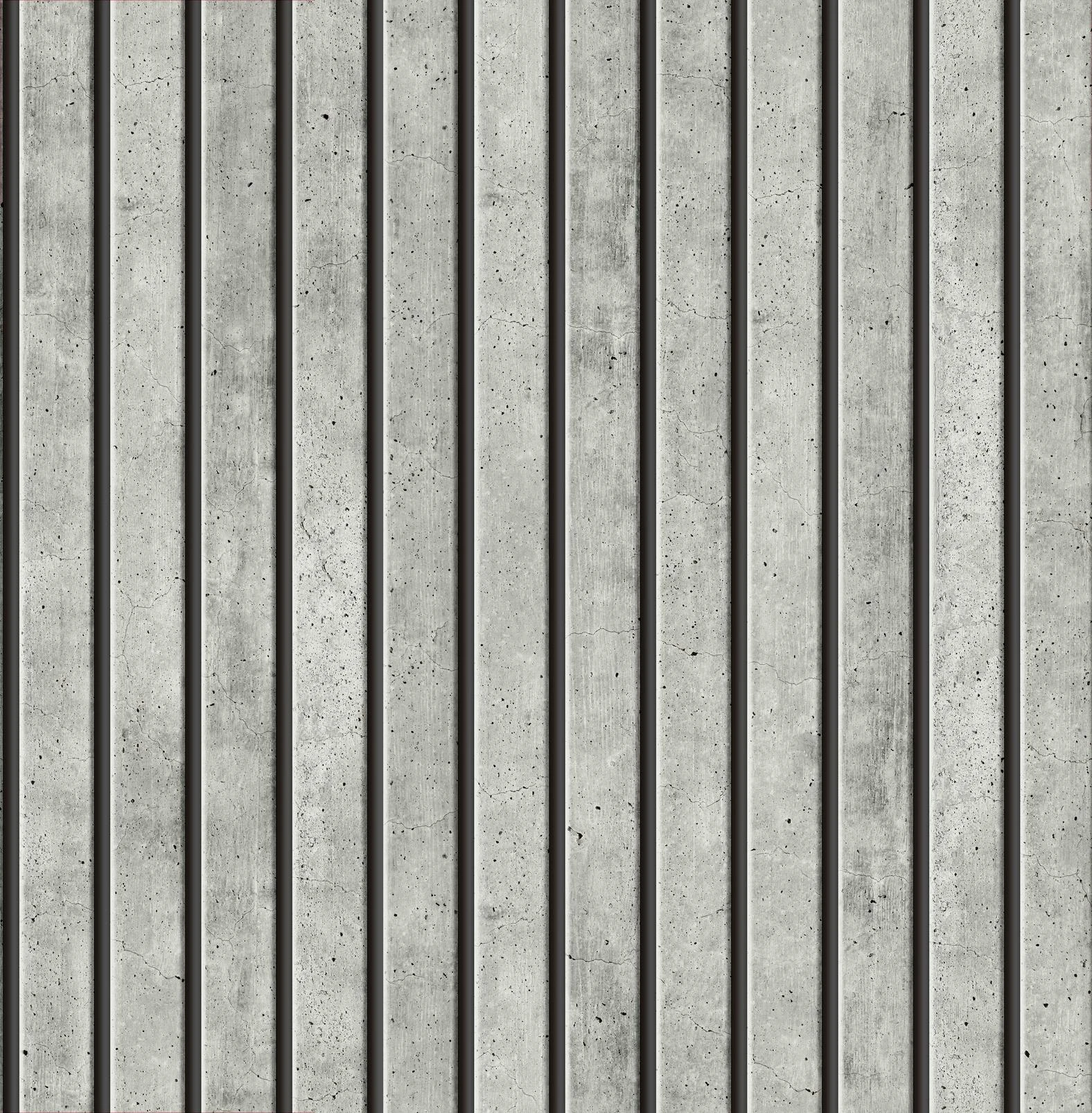 Transform Concrete Slats Grey Peel and Stick Wallpaper - 129717_TILE_Concrete Slats Grey _01.jpg