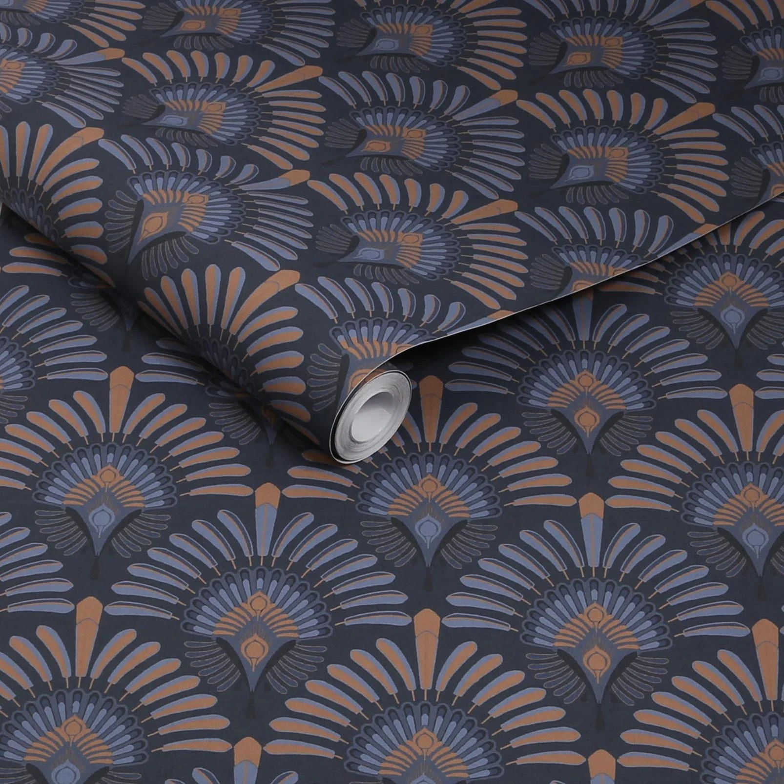 Transform Peacock Brown Peel and Stick Wallpaper - 129648_ROLLSHOT_Peacock Brown _01.jpg