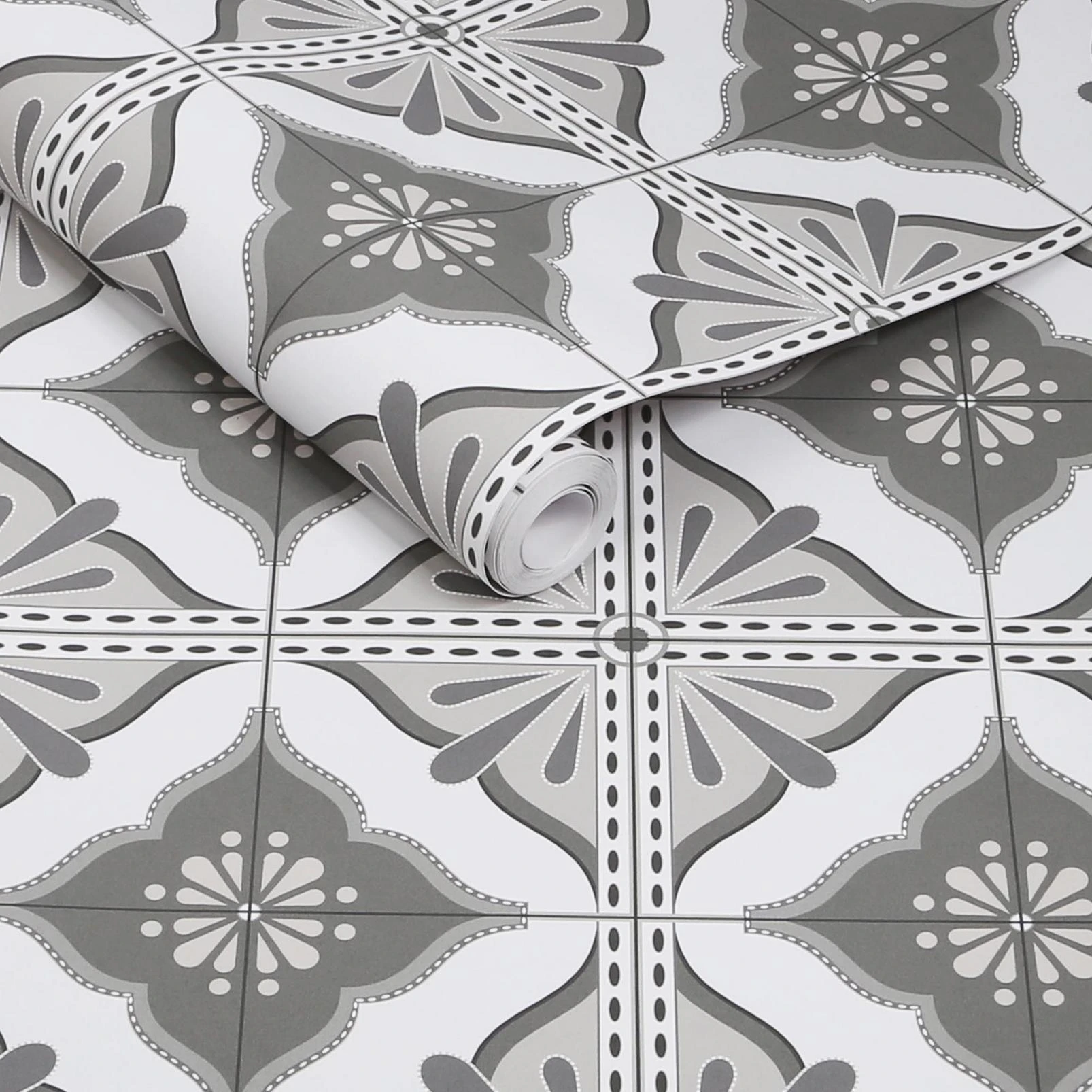 Transform Large Tile Mono Peel and Stick Wallpaper - 129663_ROLLSHOT_Large Tile Mono _01.jpg