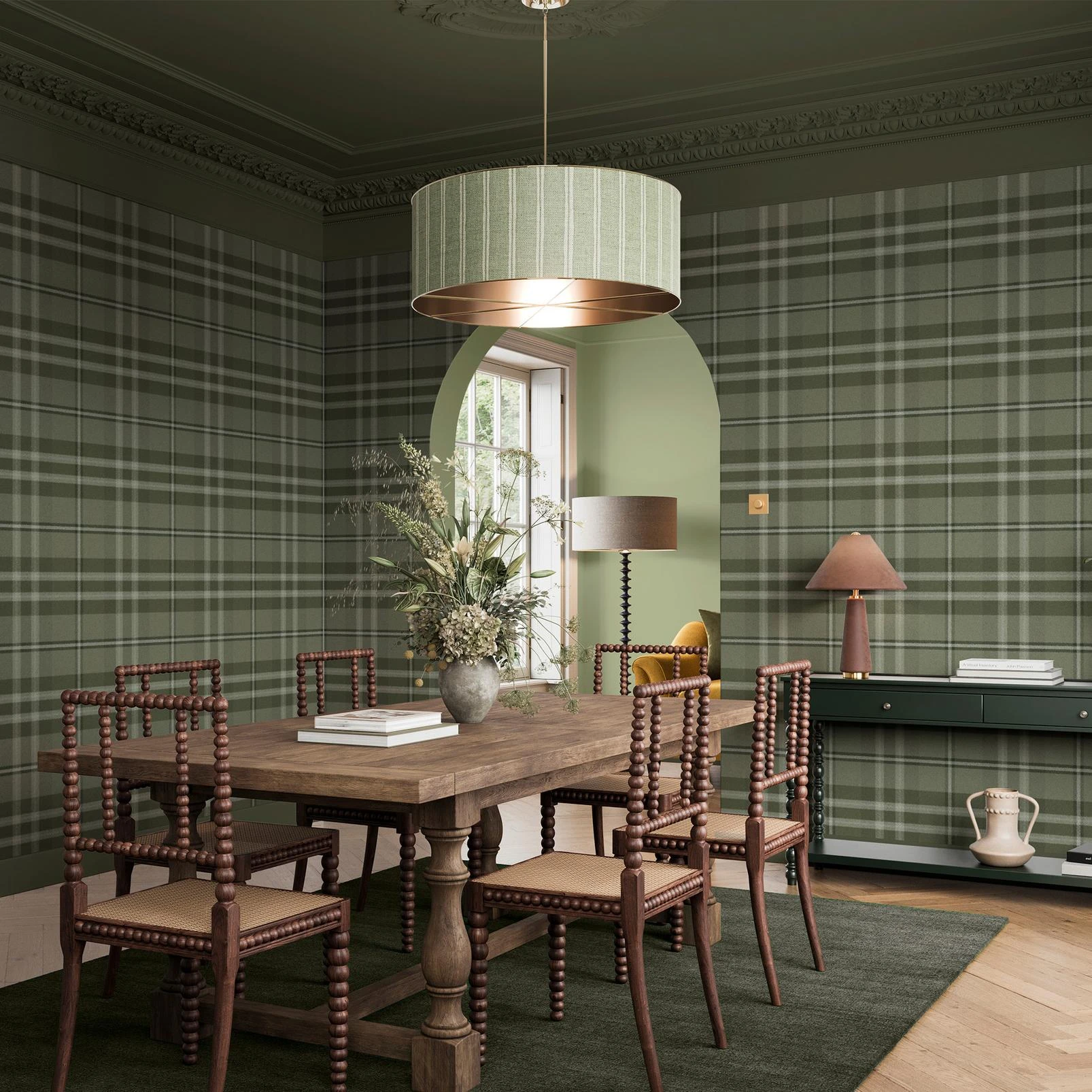 Eildon Weave Forest Wallpaper - 142532_ROOMSET_EILDON WEAVE FOREST_01.jpg