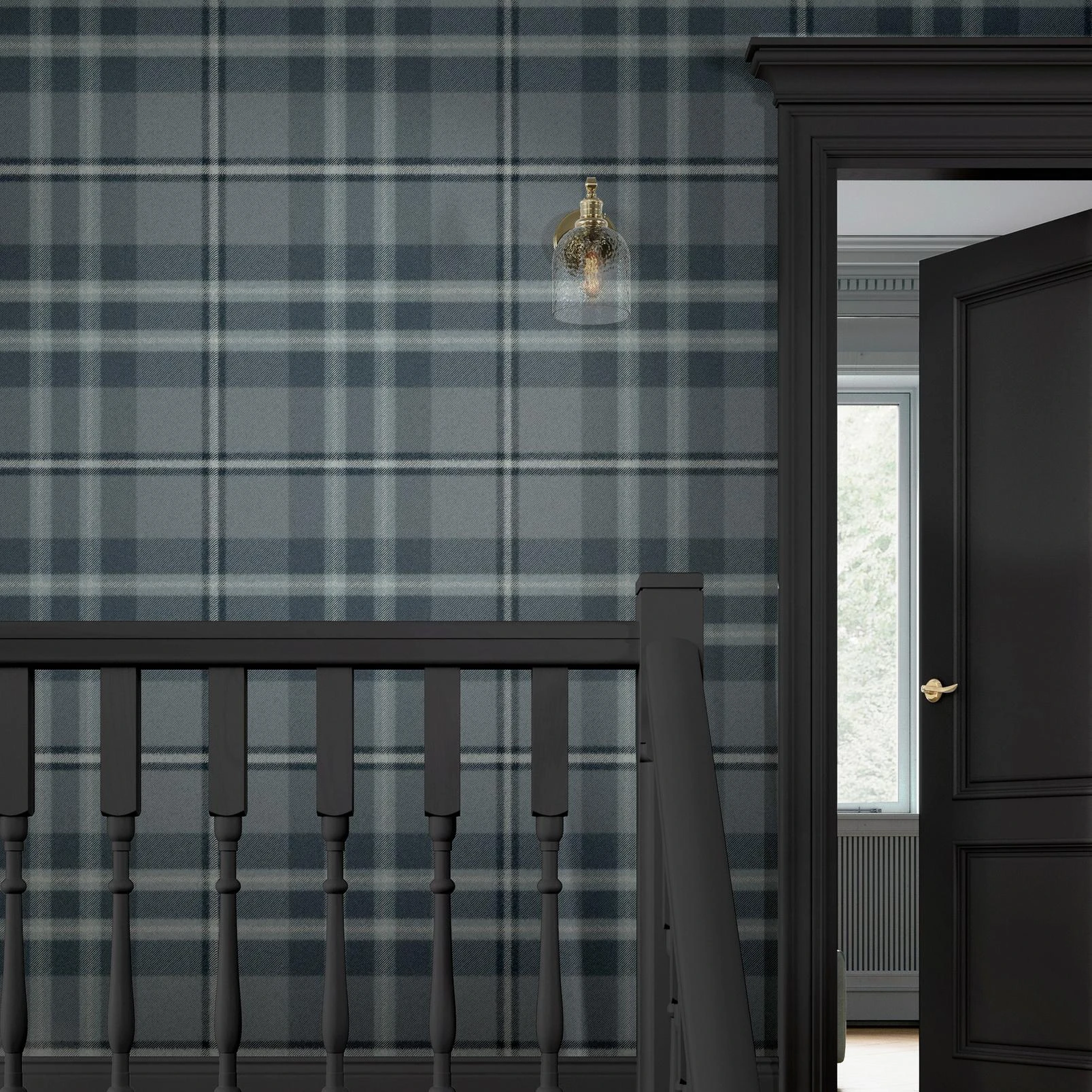 Eildon Weave Archival Blue Wallpaper - 142530_ROOMSET_EILDON WEAVE ARCHIVAL BLUE_01.jpg