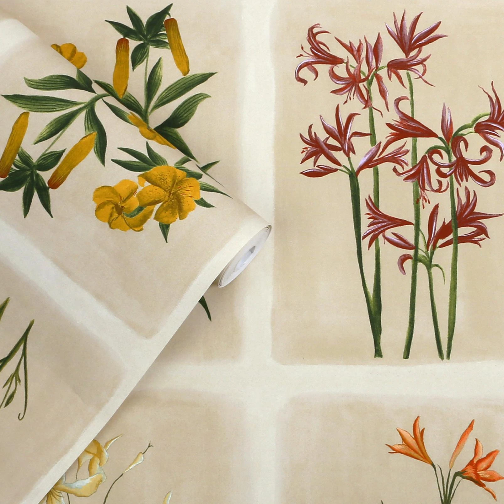 Laura Ashley Pershore Postcards Linen Wallpaper - 143334_ROLLSHOT_PERSHORE POSTCARDS LINEN_01.jpg