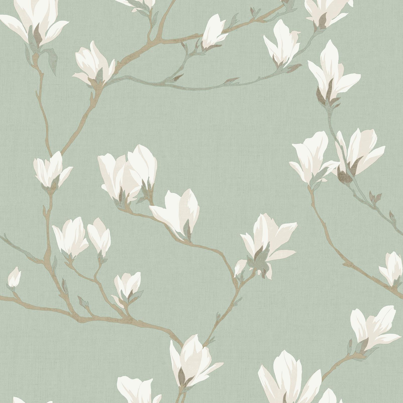Laura Ashley Magnolia Grove Pale Eau De Nil Wallpaper - 143336_TILE_MAGNOLIA GROVE PALE EAU DE NIL_01.jpg