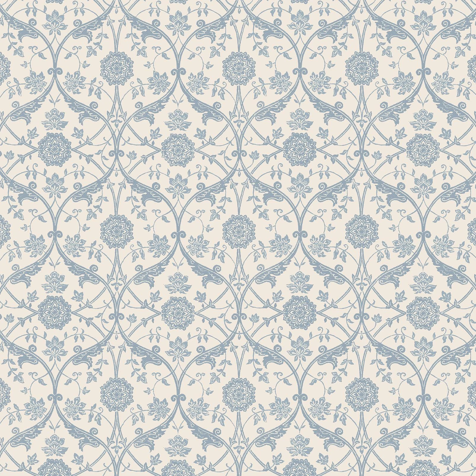 Laura Ashley Endale Trellis Newport Blue Wallpaper - 143324_TILE_ENDALE TRELLIS NEWPORT BLUE_01.jpg