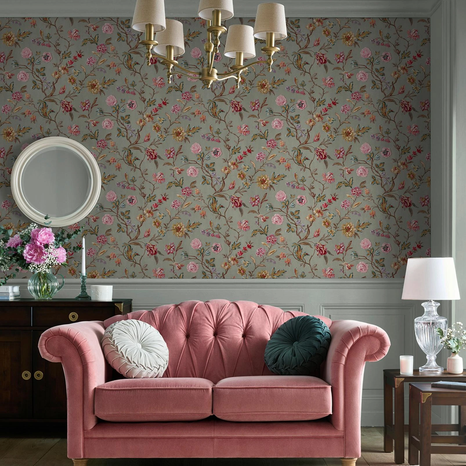 Laura Ashley Lingmell Trail Antique Green Wallpaper - 143320_ROOMSET_LINGMELL TRAIL ANTIQUE GREEN_01.jpg