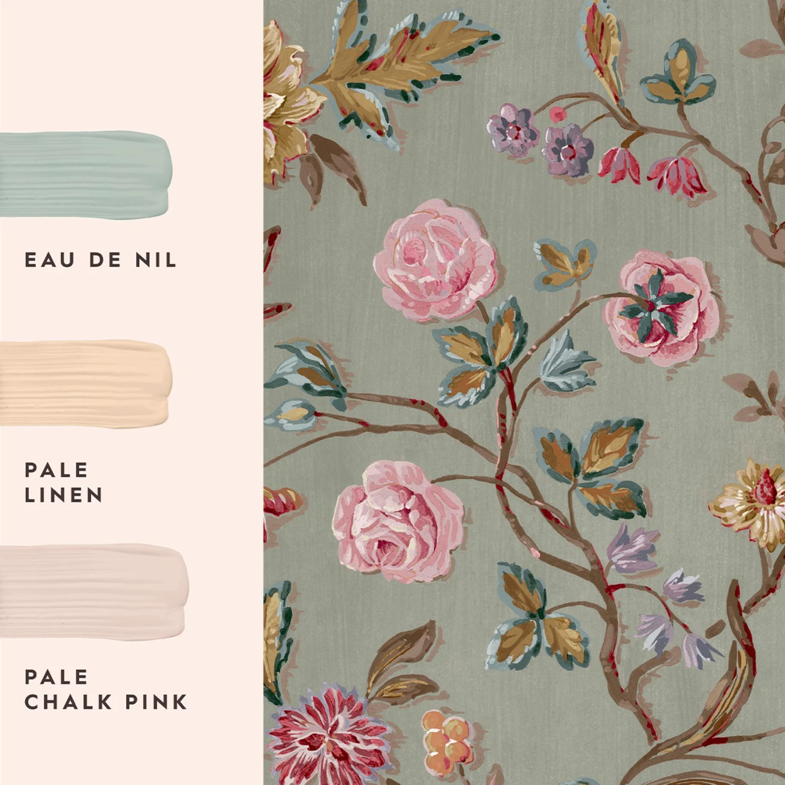 Laura Ashley Lingmell Trail Antique Green Wallpaper - 143320_FLATLAY_LINGMELL TRAIL ANTIQUE GREEN_01.jpg