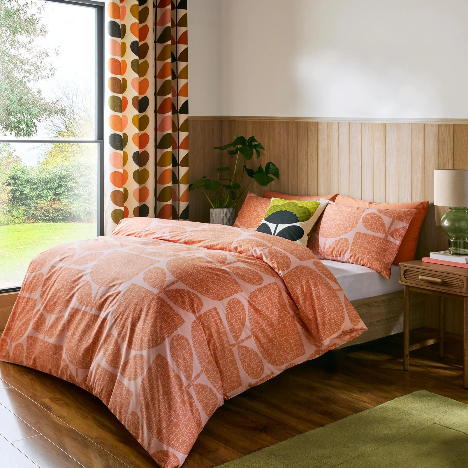 Block Garden Orange Sorbet Duvet Cover Set - OKBLOCKG01DQ_ROOMSET_BLOCK_GARDEN_ORANGE_SORBET_DOUBLE_DUVET_COVER_01.jpg