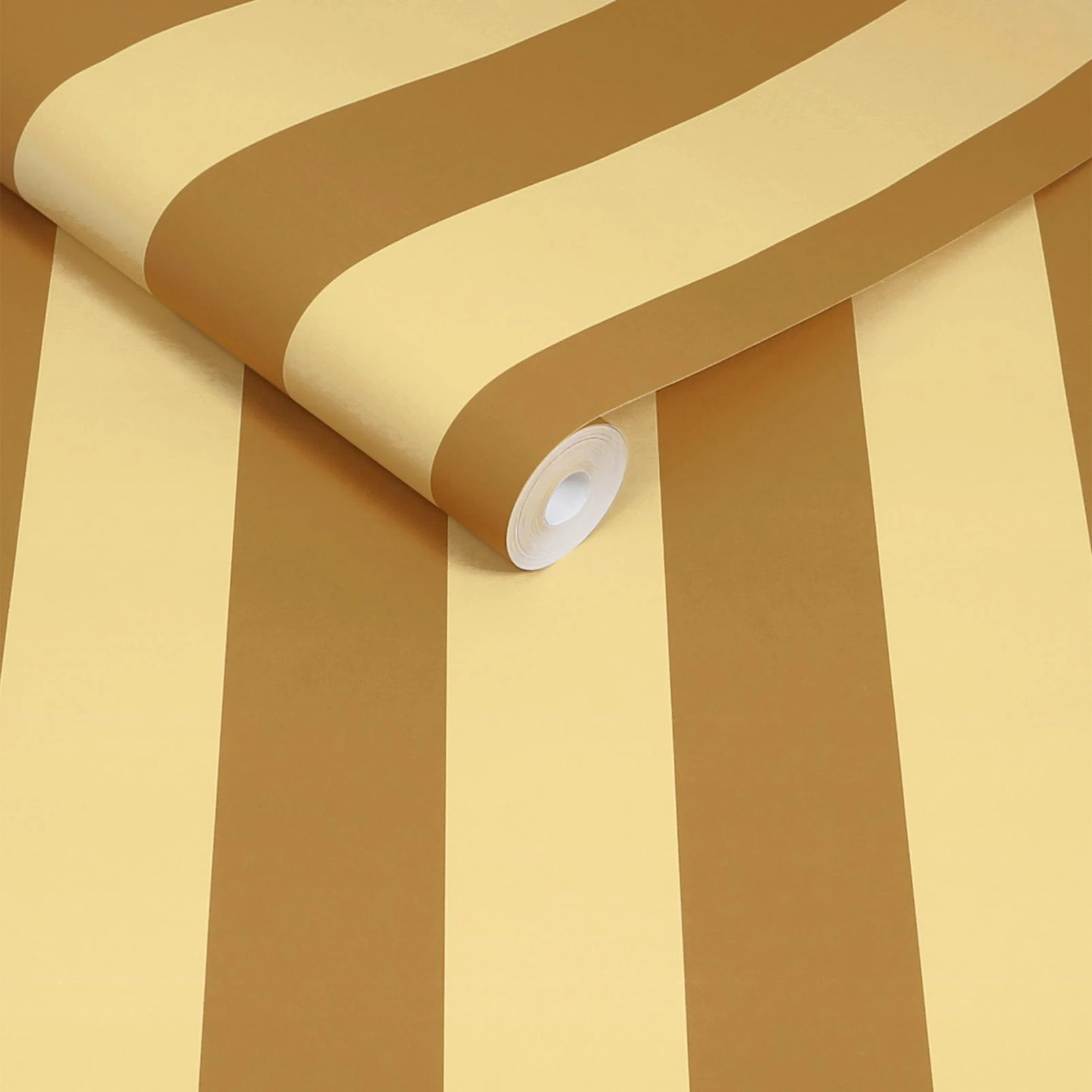 Made Demi Ochre Wide Stripe Wallpaper - 145225_ROLLSHOT_DEMI OCHRE WIDE STRIPE_01.jpg