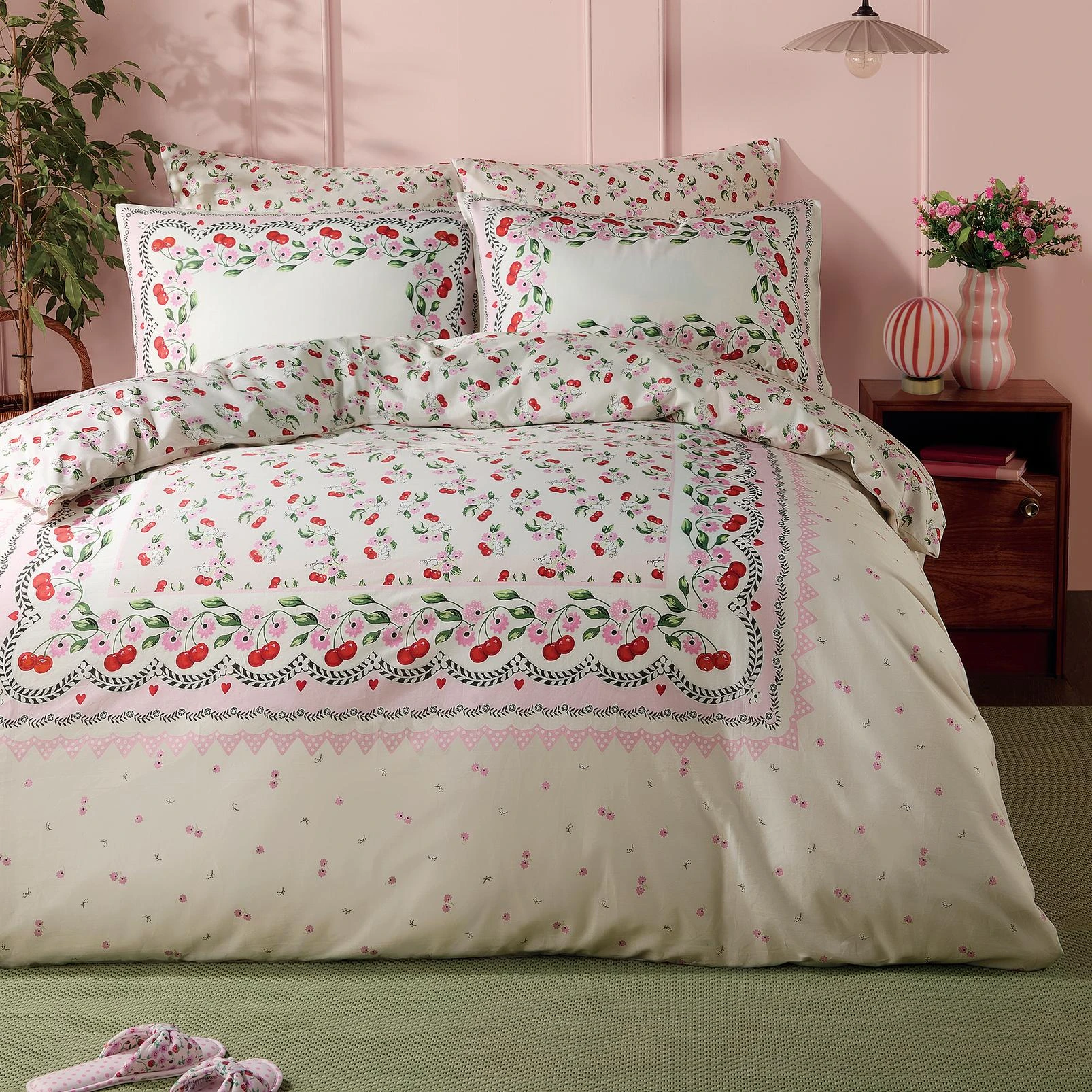 Cherry Picked Pink Cream Duvet Cover Set - CKCHE01DQ_ROOMSET_CHERRY_PICKED_PINK_CREAM_DOUBLE_DUVET_COVER_01.jpg