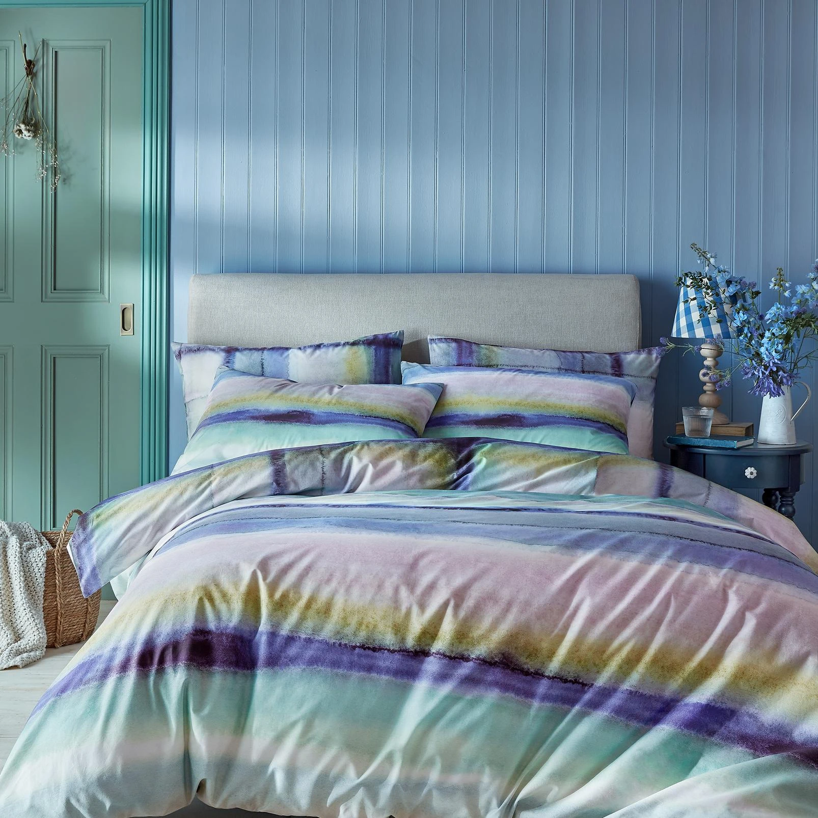 Hebrides Tartan Atlantic Duvet Cover Set - BGHEB01DQ_ROOMSET_HEBRIDES_TARTAN_ATLANTIC_DOUBLE_DUVET_COVER__01.jpg