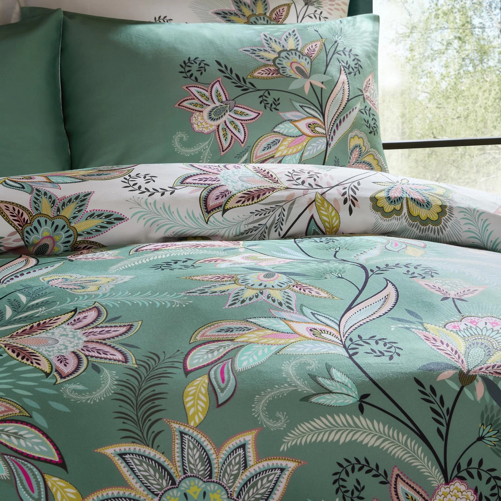 Passiflora Light Stone/Sage Duvet Cover Set - SMPASS01DQ_CAMEO_PASSIFLORA_LIGHT_STONE-SAGE_DOUBLE_DUVET_COVER_02.jpg