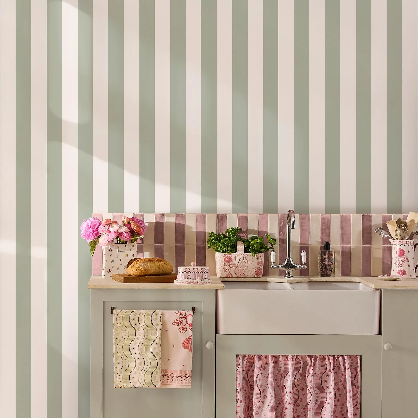 Cath Kidston Canopy Stripe Sage Wallpaper - 145326_ROOMSET_CANOPY STRIPE SAGE_01.jpg