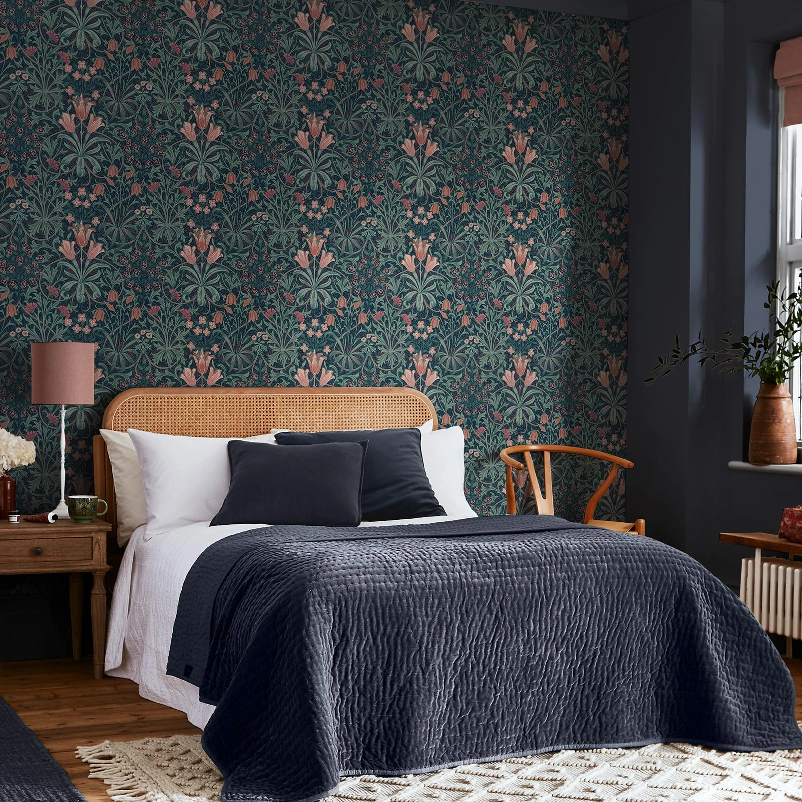 Woodland Weeds Midnight Wallpaper - 145678_ROOMSET_WOODLAND WEEDS MIDNIGHT_01.jpg