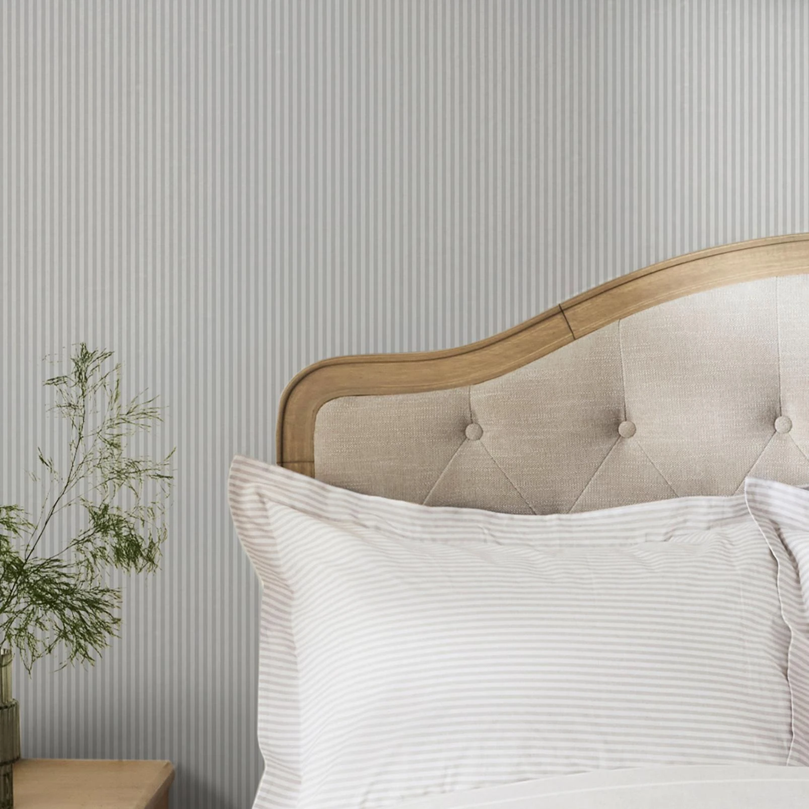 Next Soft Grey Ticking Stripe Wallpaper - 145607_ROOMSET_SOFT GREY TICKING STRIPE_02.jpg