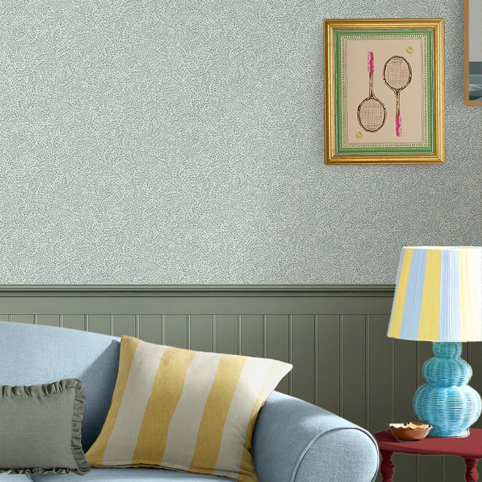 Joules Willow Leaf Duck Egg Blue Wallpaper - 145397_ROOMSET_WILLOW LEAF DUCK EGG BLUE_01.jpg