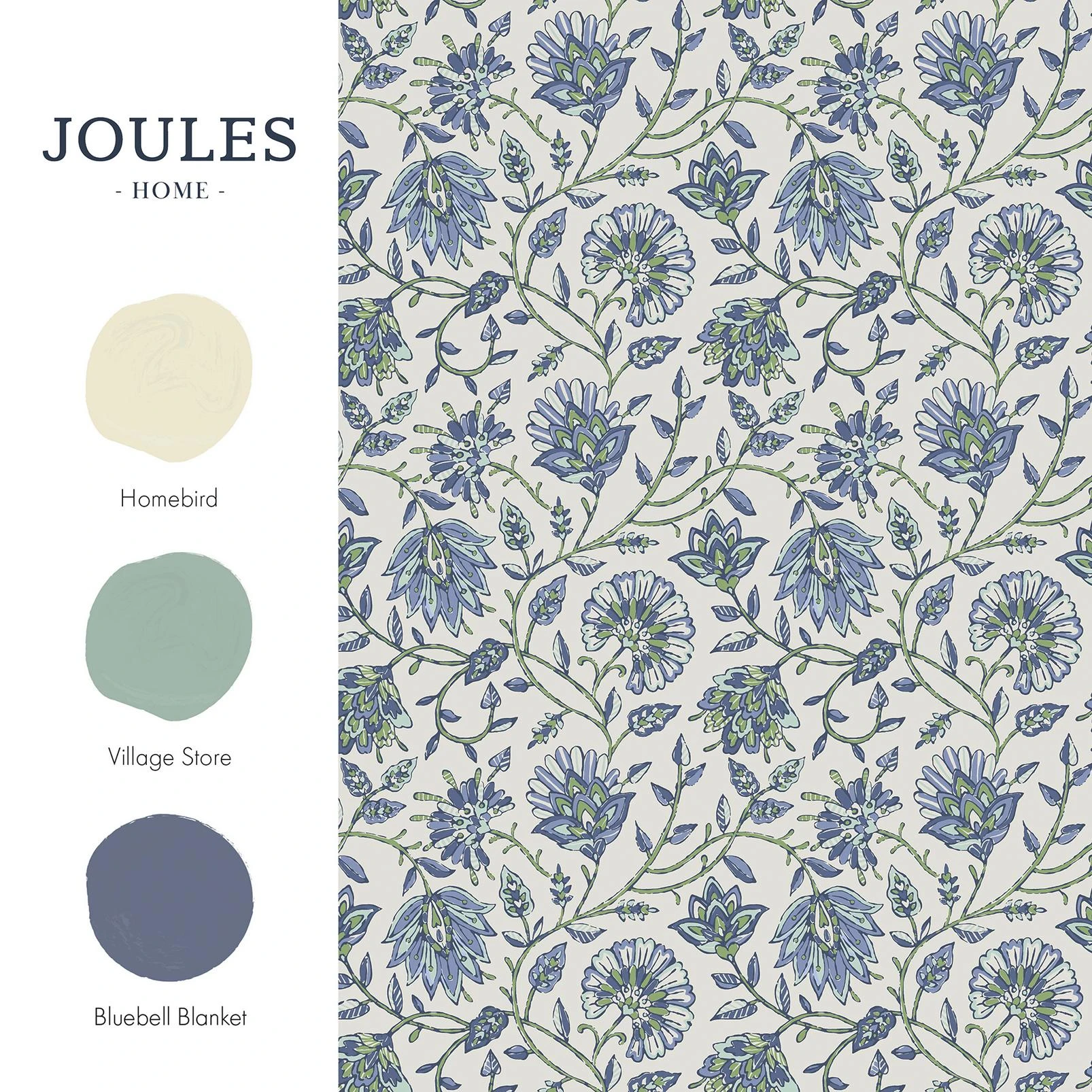 Joules Trailing Indienne Floral Blue & Green Wallpaper - 145394_FLATLAY_TRAILING INDIENNE FLORAL BLUE AND GREEN_01.jpg