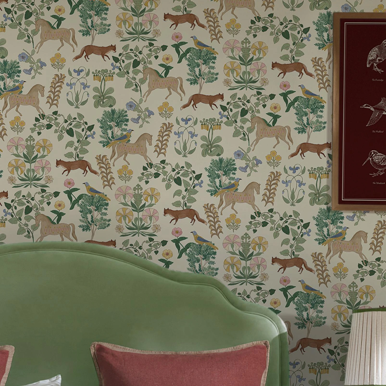 Joules Folk Forest Floral Multi Wallpaper - 145378_ROOMSET_FOLK FOREST FLORAL_02.jpg