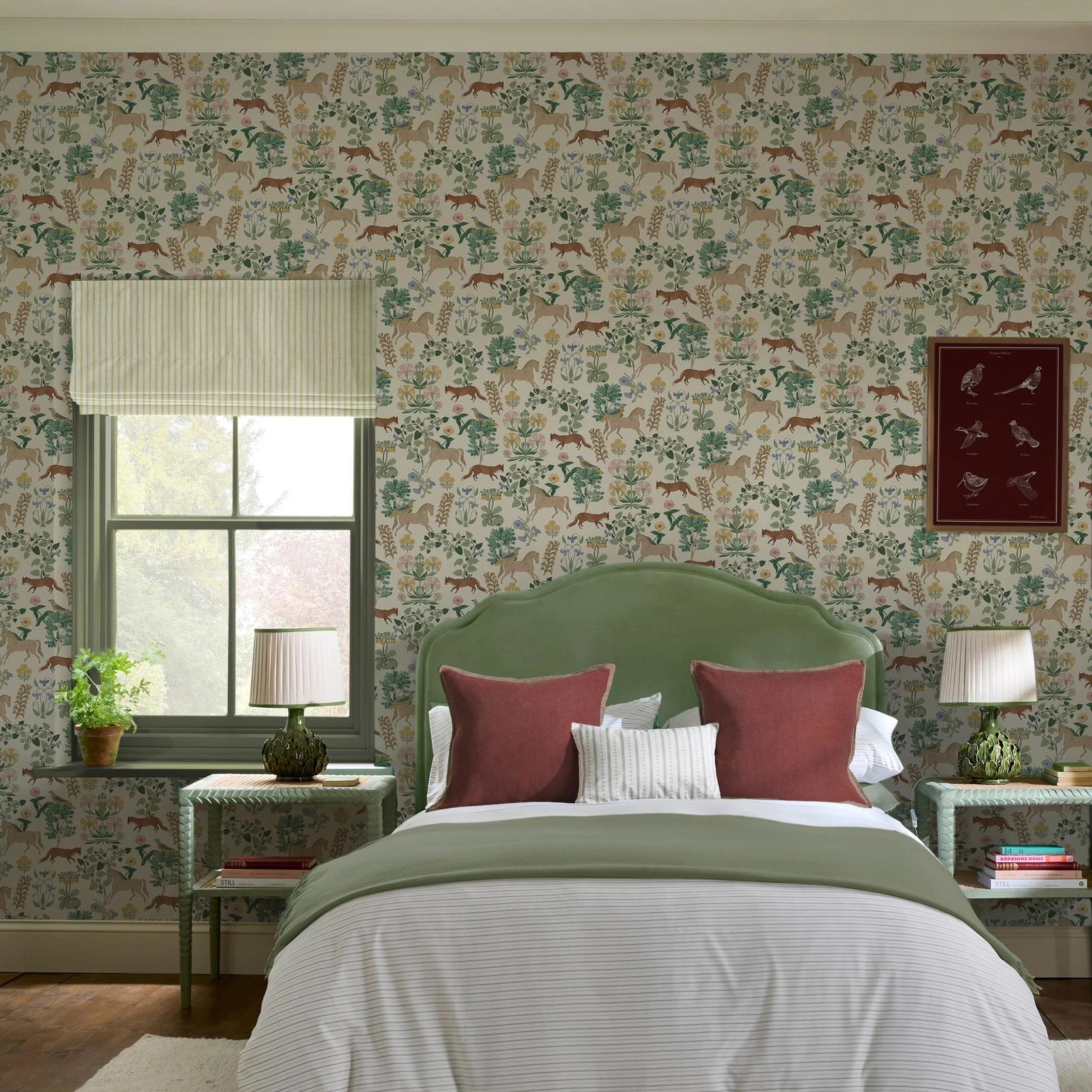 Joules Folk Forest Floral Multi Wallpaper - 145378_ROOMSET_FOLK FOREST FLORAL_01.jpg